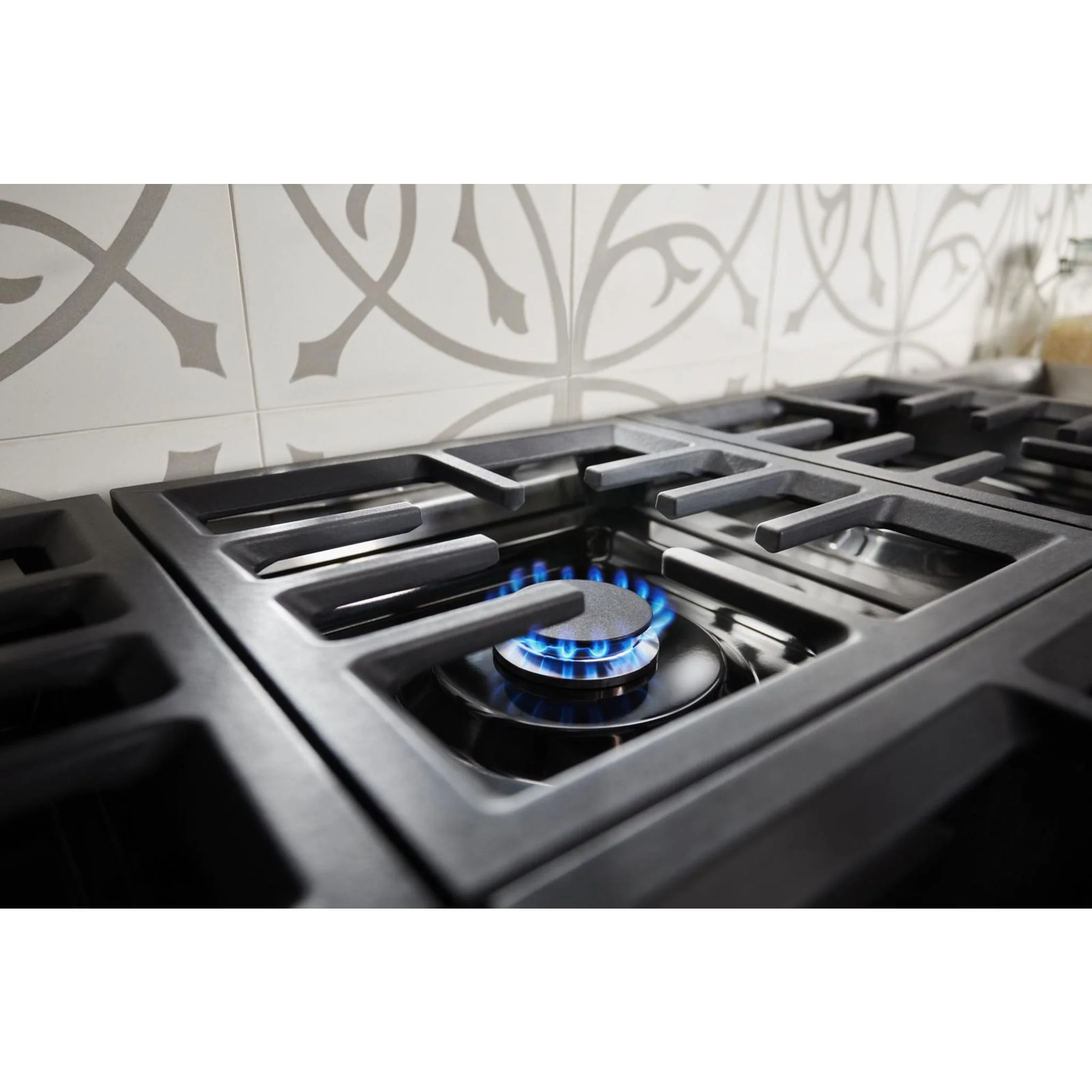 KitchenAid  48'' Smart Commercial-Style Dual Fuel Range with Griddle - Imperial Black (KFDC558JBK) - Image 42
