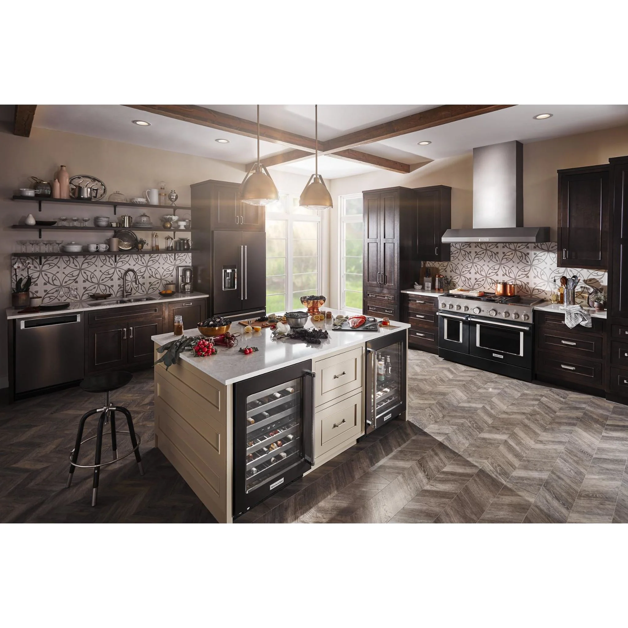 KitchenAid  48'' Smart Commercial-Style Dual Fuel Range with Griddle - Imperial Black (KFDC558JBK) - Image 48