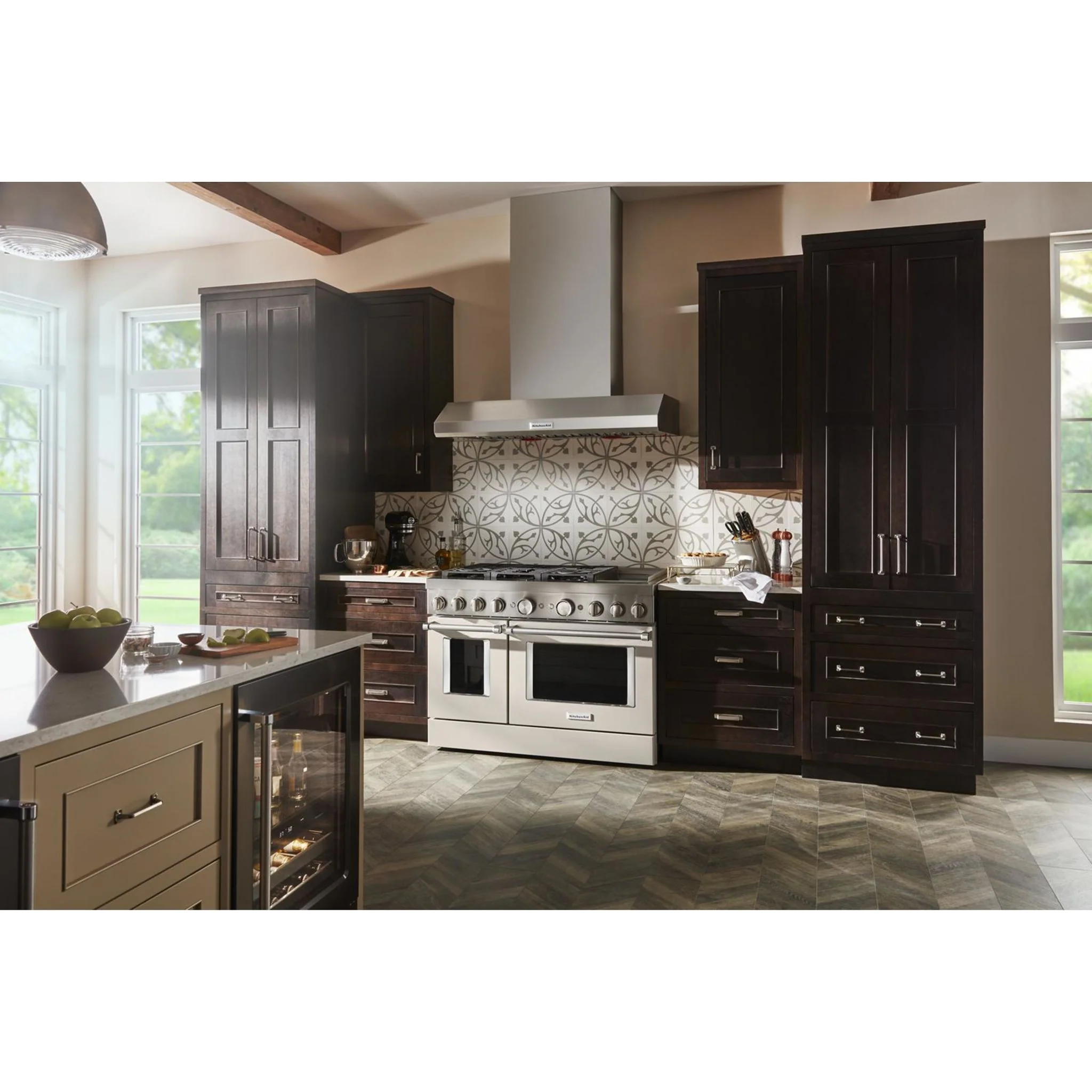 KitchenAid 48'' Smart Commercial-Style Dual Fuel Range with Griddle - Milkshake (KFDC558JMH) - Image 37