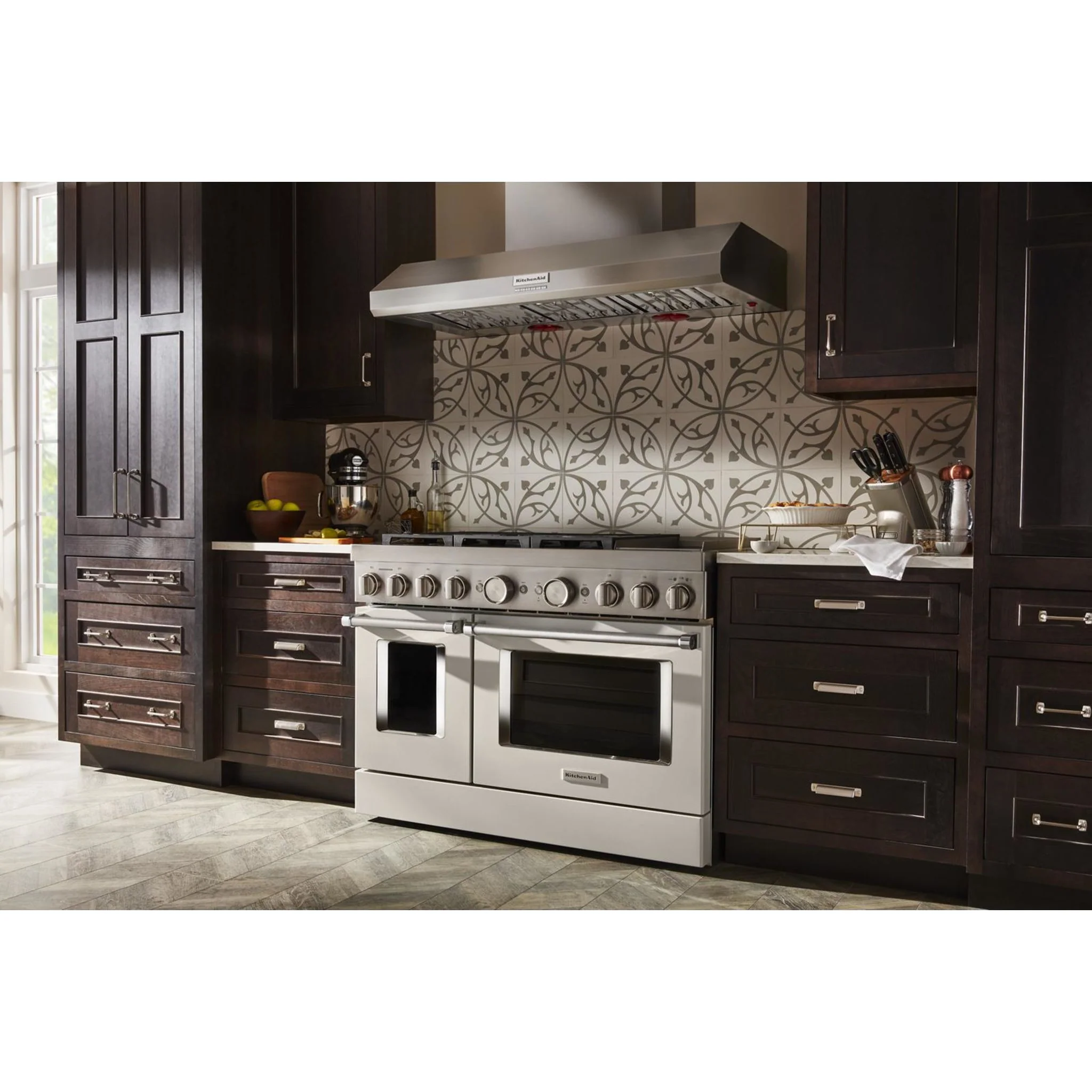 KitchenAid 48'' Smart Commercial-Style Dual Fuel Range with Griddle - Milkshake (KFDC558JMH) - Image 67