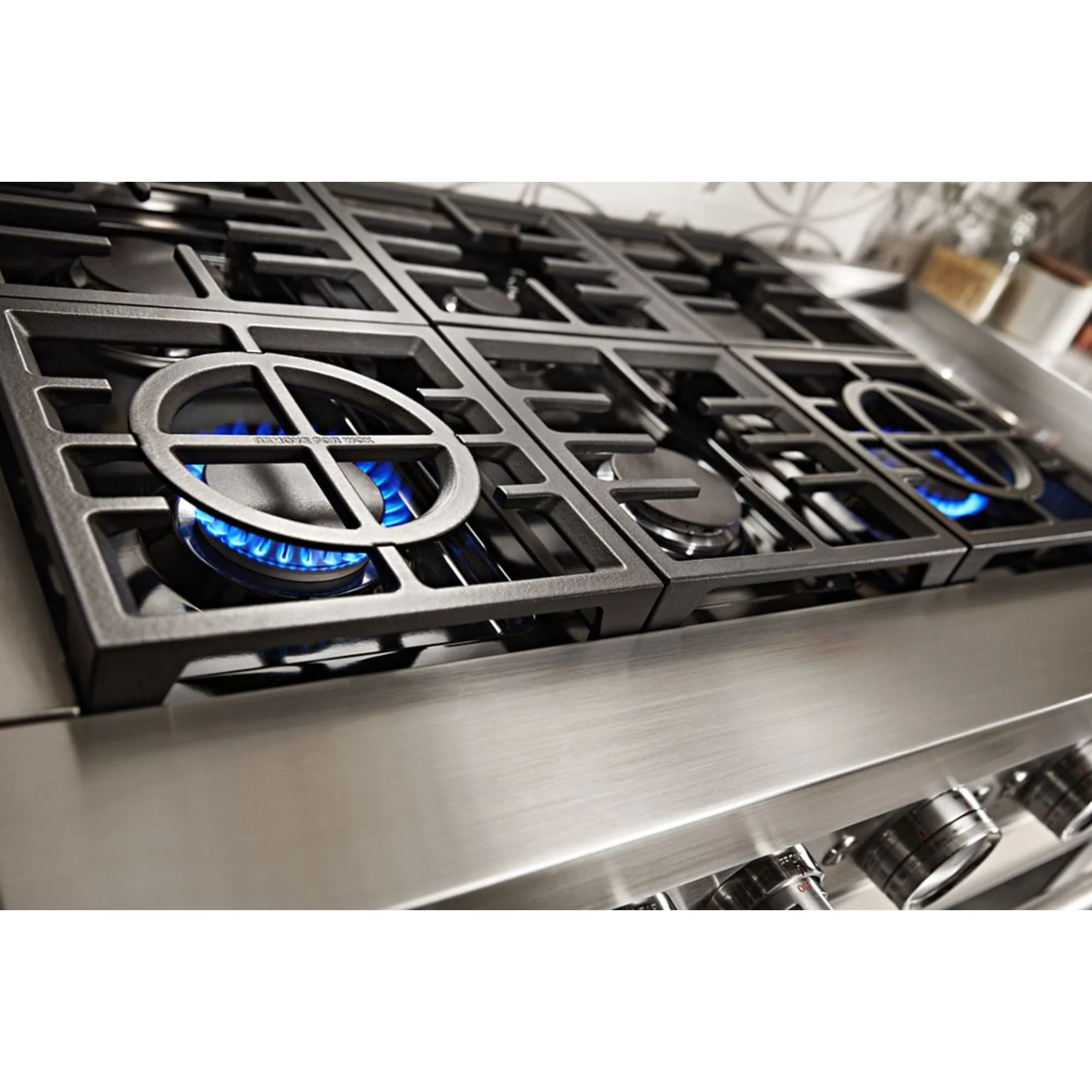 KitchenAid 48'' Smart Commercial-Style Dual Fuel Range with Griddle - Stainless Steel (KFDC558JSS) - Image 15