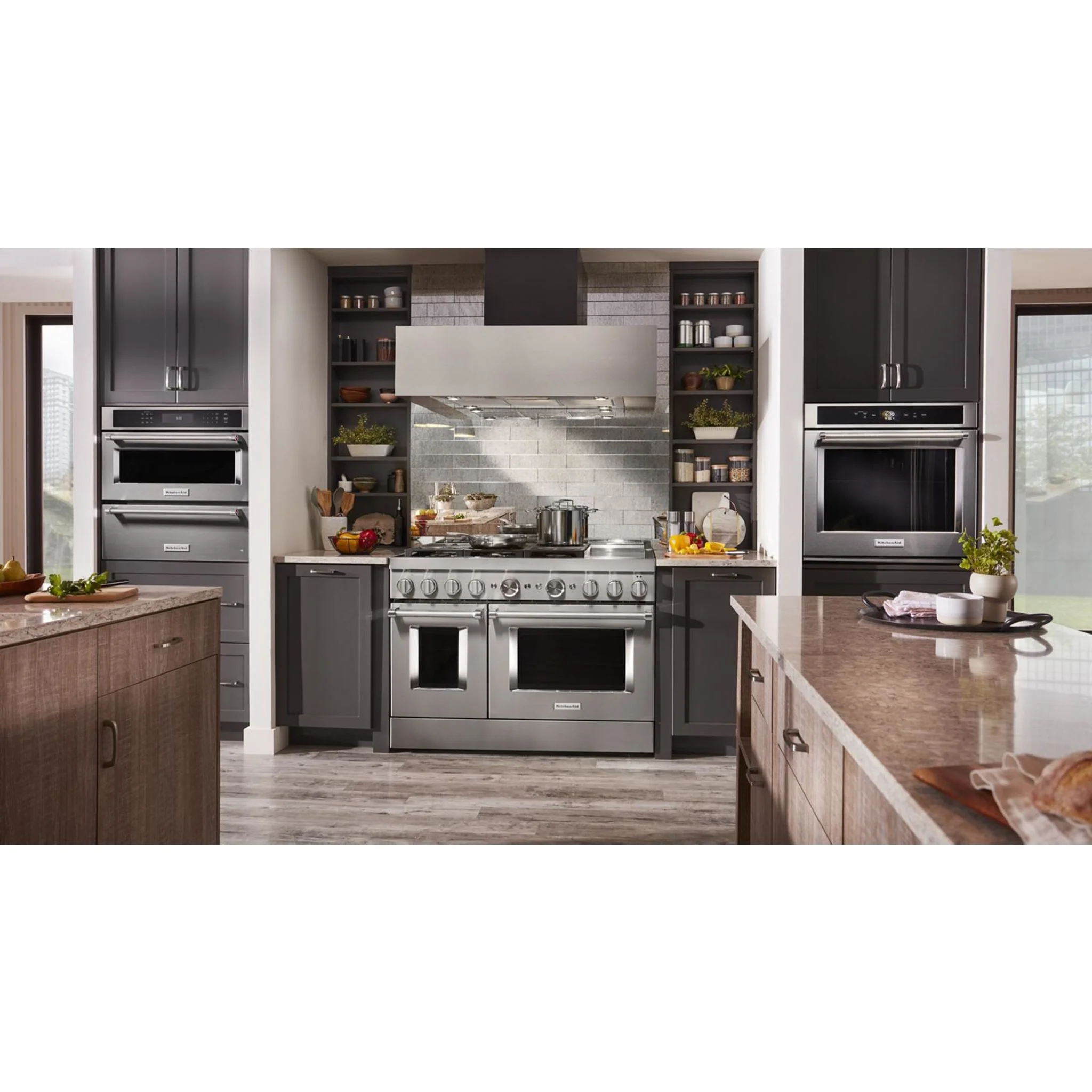 KitchenAid 48'' Smart Commercial-Style Dual Fuel Range with Griddle - Stainless Steel (KFDC558JSS) - Image 37