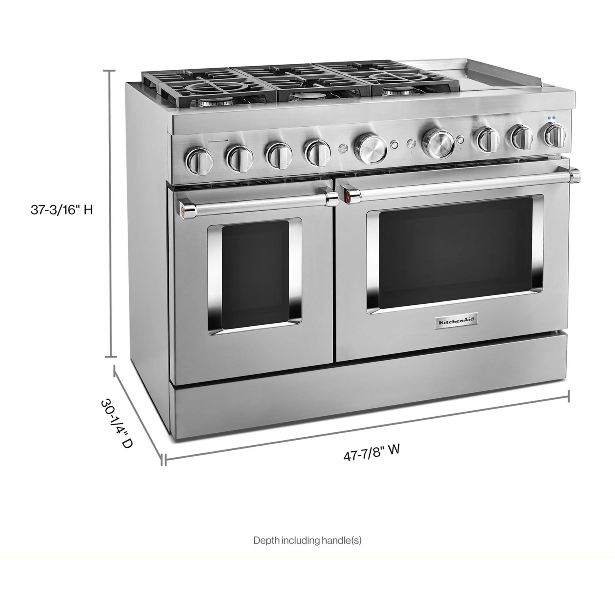 KitchenAid 48'' Smart Commercial-Style Dual Fuel Range with Griddle - Stainless Steel (KFDC558JSS) - Image 58