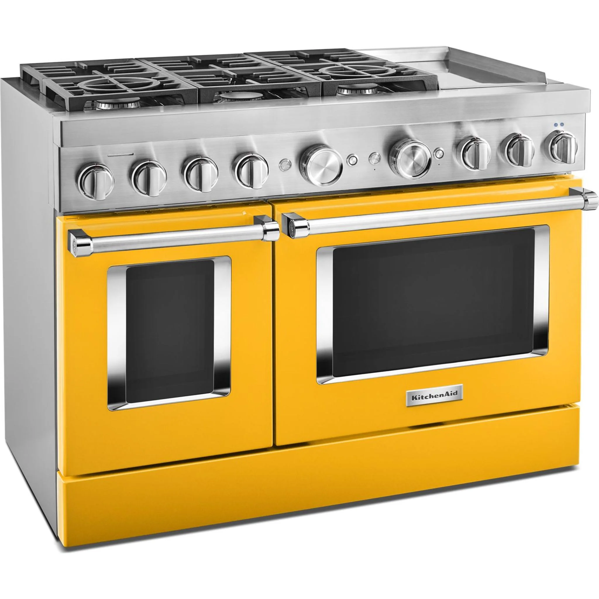KitchenAid 48'' Smart Commercial-Style Dual Fuel Range with Griddle - Yellow Pepper (KFDC558JYP) - Image 59