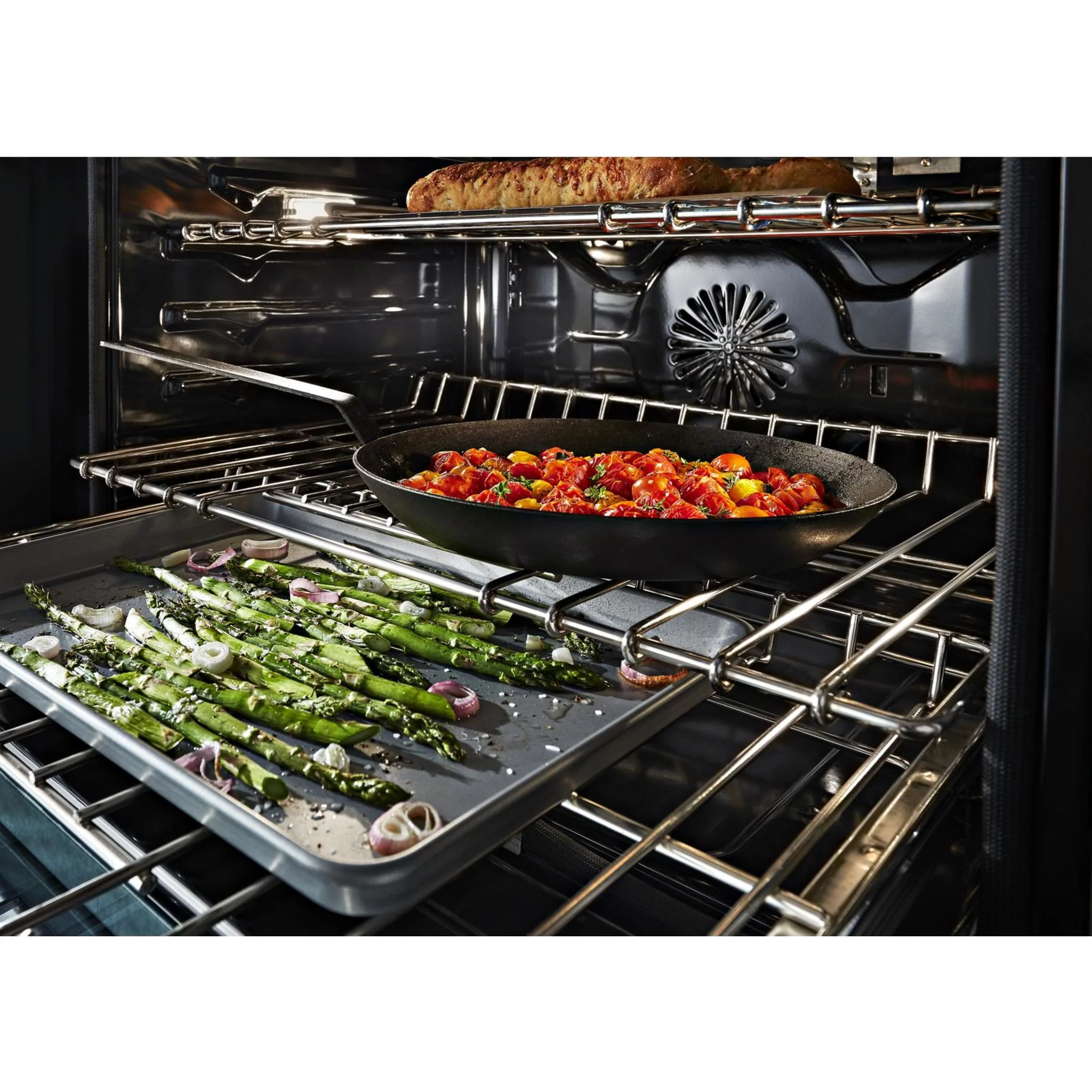 KitchenAid 48'' Smart Commercial-Style Gas Range with Griddle - Avocado Cream (KFGC558JAV) - Image 50