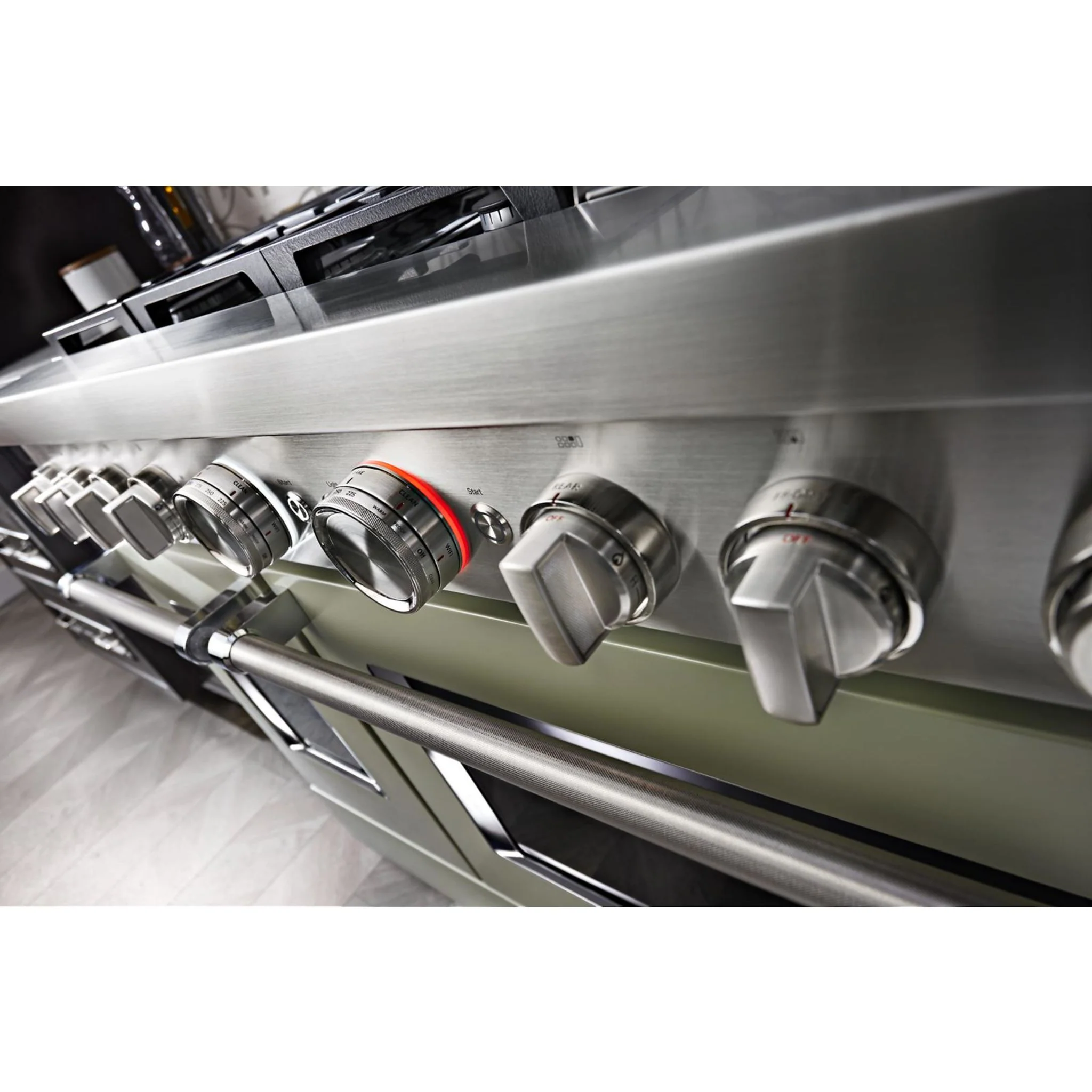 KitchenAid 48'' Smart Commercial-Style Gas Range with Griddle - Avocado Cream (KFGC558JAV) - Image 59