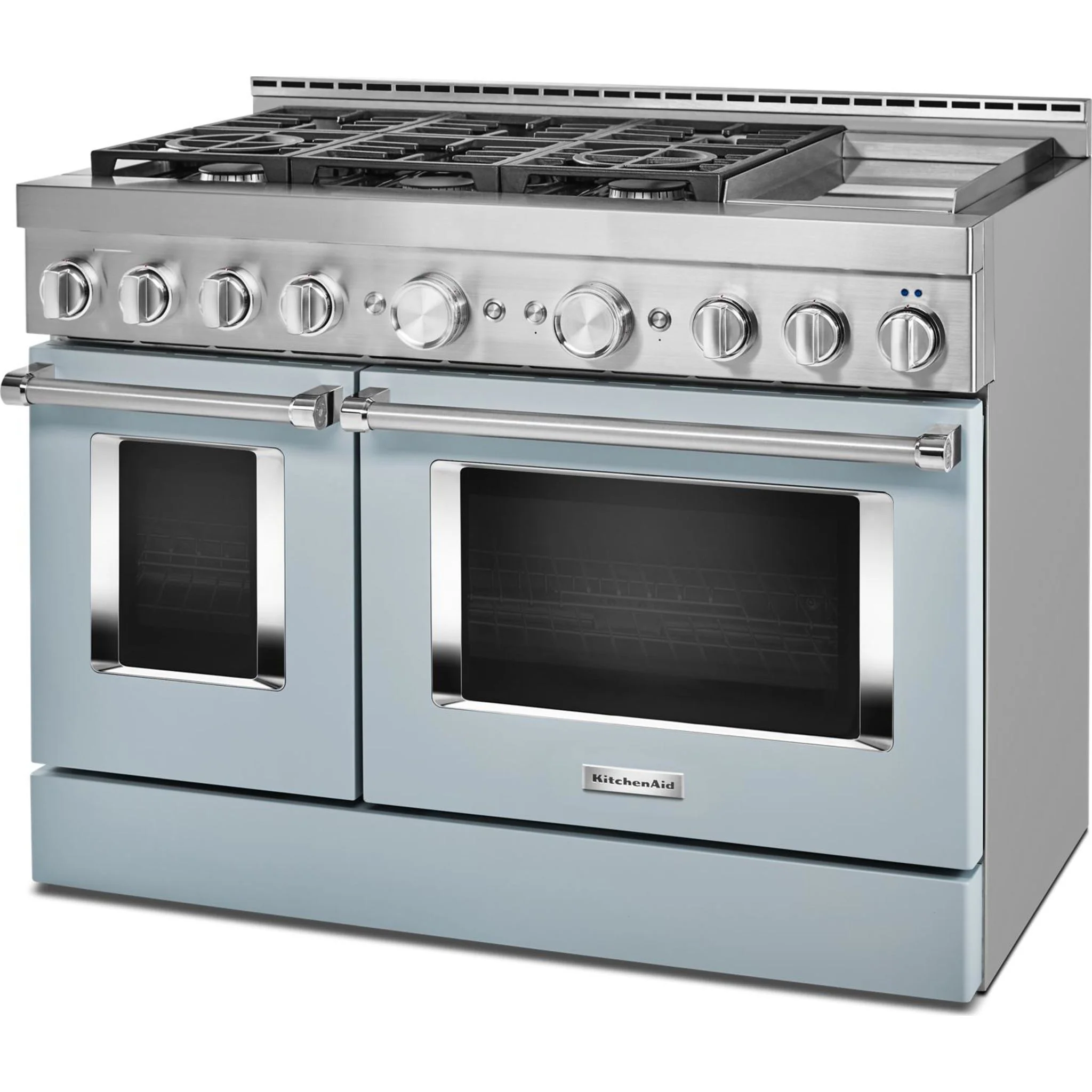 KitchenAid 48'' Smart Commercial-Style Gas Range with Griddle - Misty Blue (KFGC558JMB) - Image 27