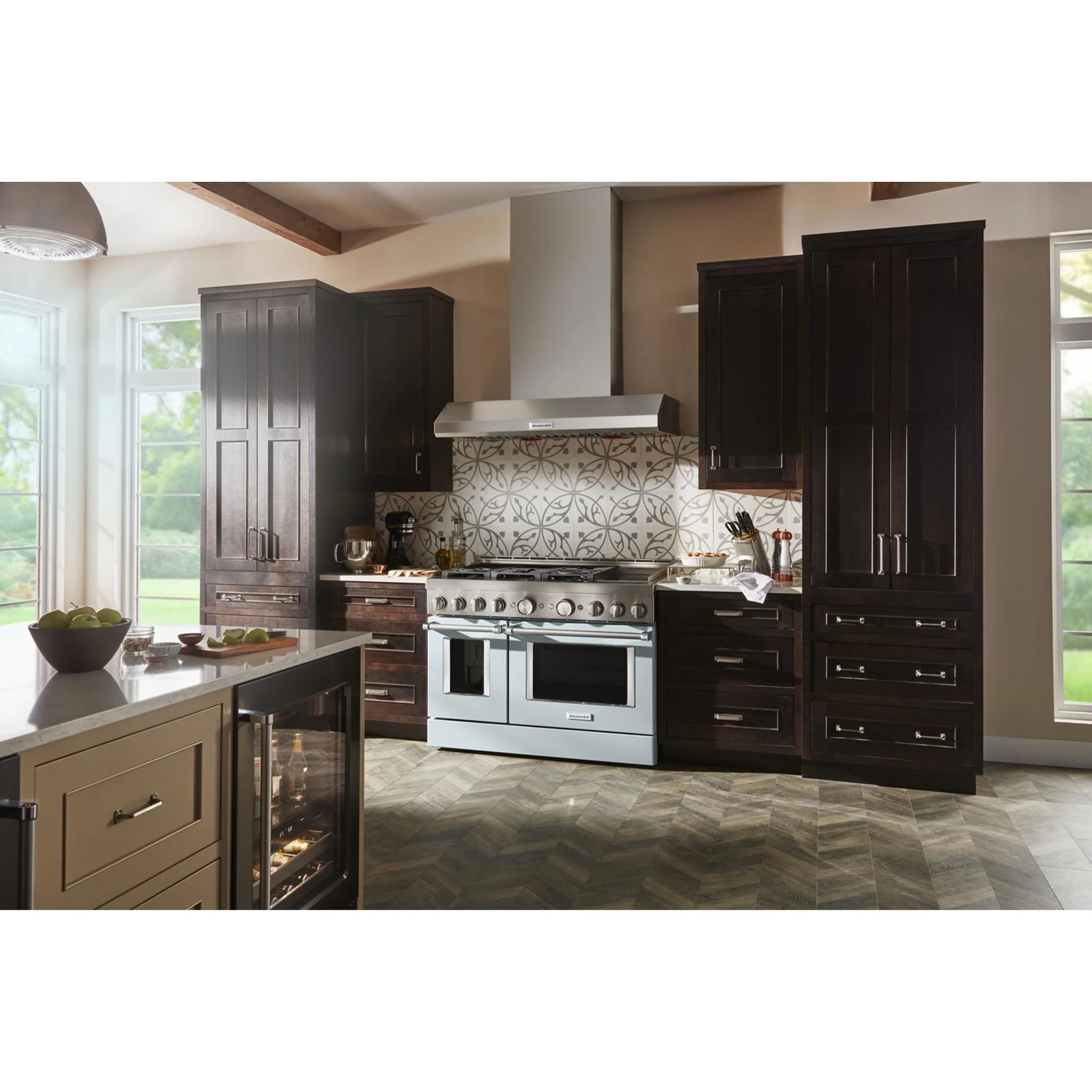 KitchenAid 48'' Smart Commercial-Style Gas Range with Griddle - Misty Blue (KFGC558JMB) - Image 40