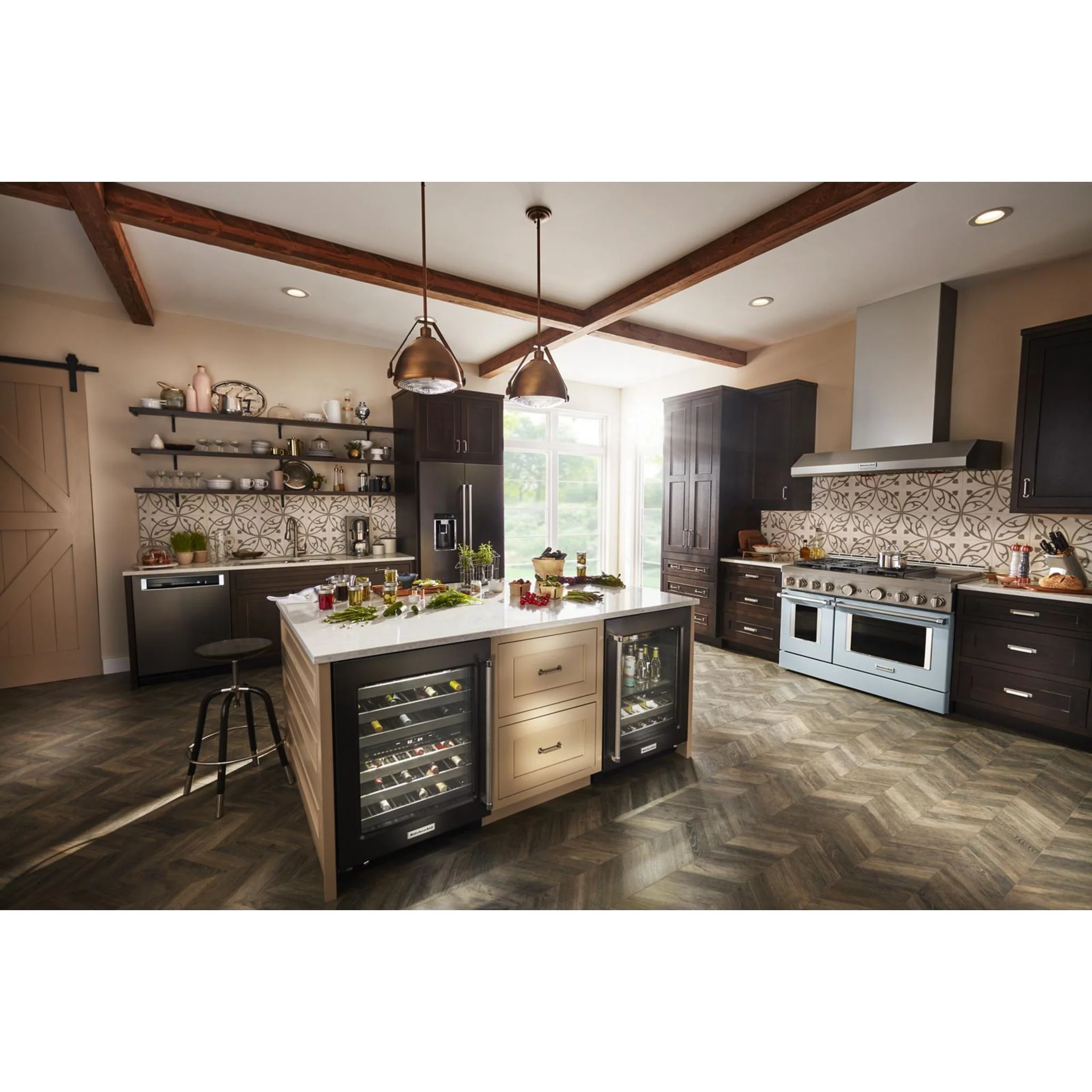 KitchenAid 48'' Smart Commercial-Style Gas Range with Griddle - Misty Blue (KFGC558JMB) - Image 55