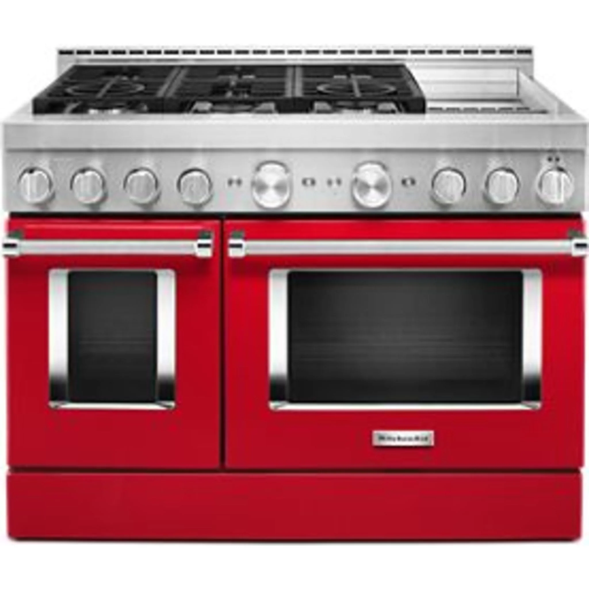 KitchenAid 48'' Smart Commercial-Style Gas Range with Griddle - Passion Red (KFGC558JPA) - Image 31