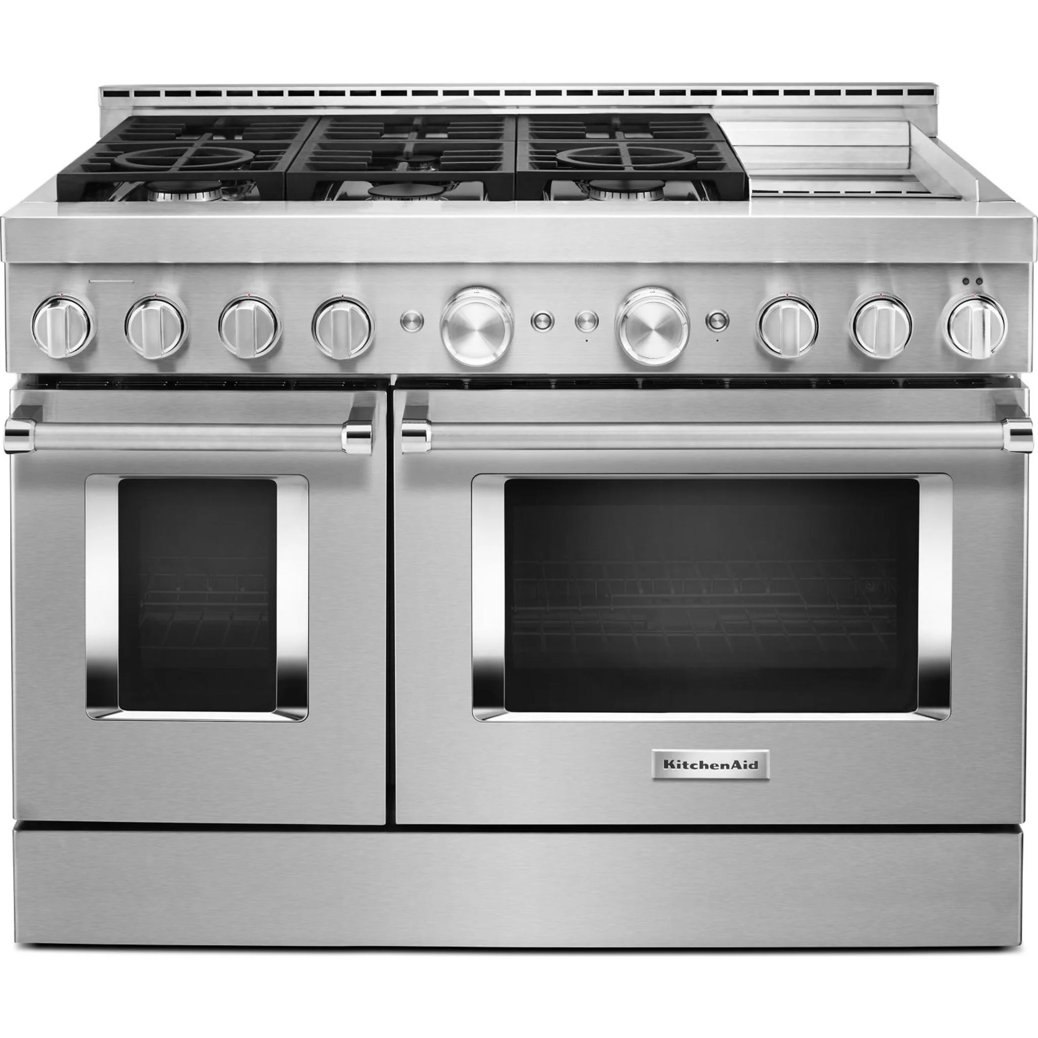 KitchenAid 48'' Smart Commercial-Style Gas Range with Griddle - Stainless Steel (KFGC558JSS) - Image 12