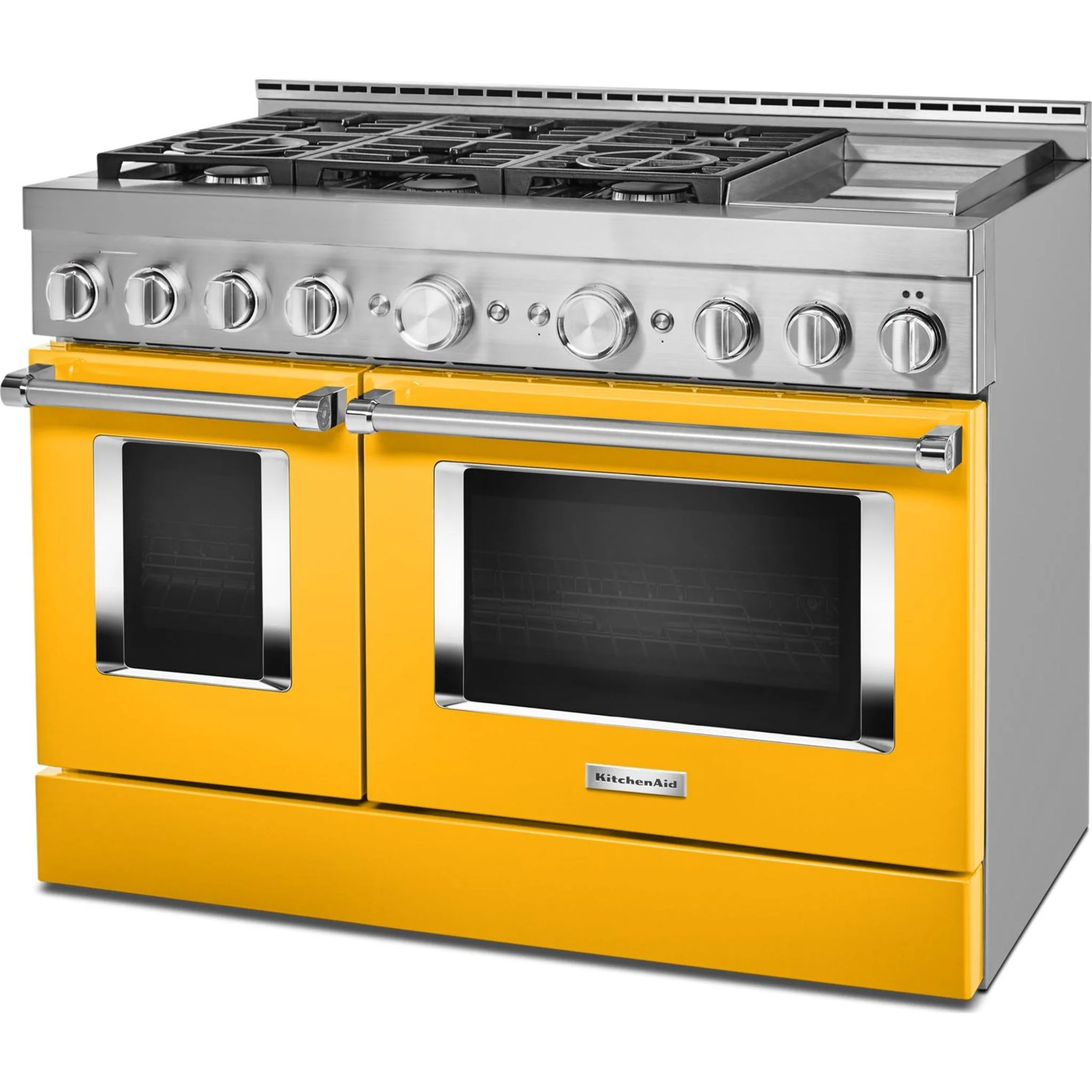 KitchenAid 48'' Smart Commercial-Style Gas Range with Griddle - Yellow Pepper (KFGC558JYP) - Image 17