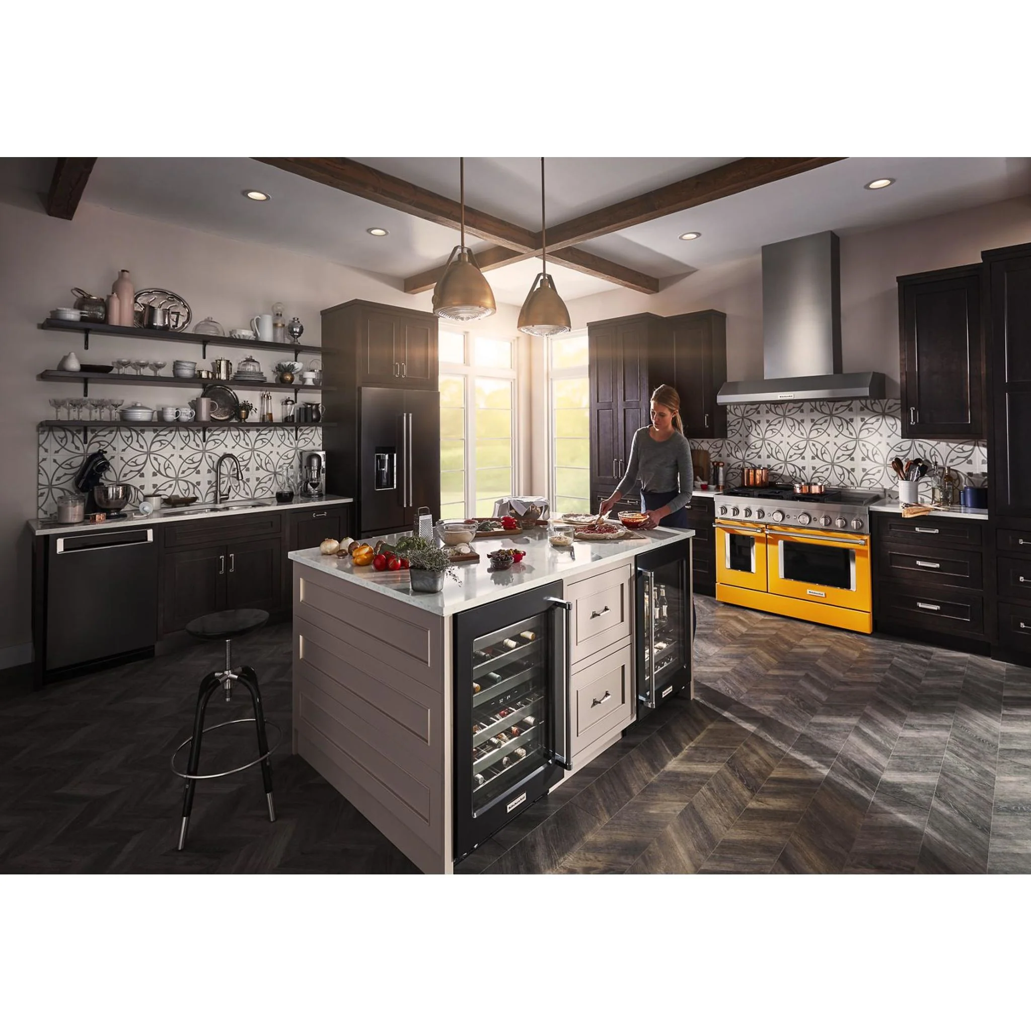 KitchenAid 48'' Smart Commercial-Style Gas Range with Griddle - Yellow Pepper (KFGC558JYP) - Image 39