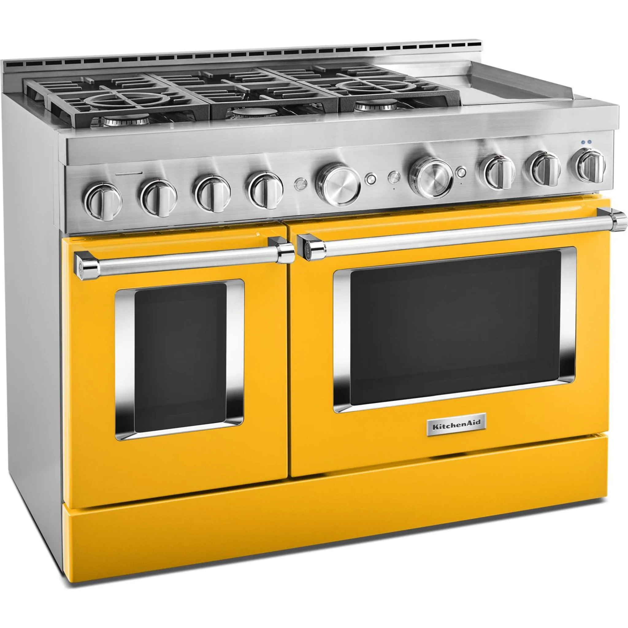 KitchenAid 48'' Smart Commercial-Style Gas Range with Griddle - Yellow Pepper (KFGC558JYP) - Image 45