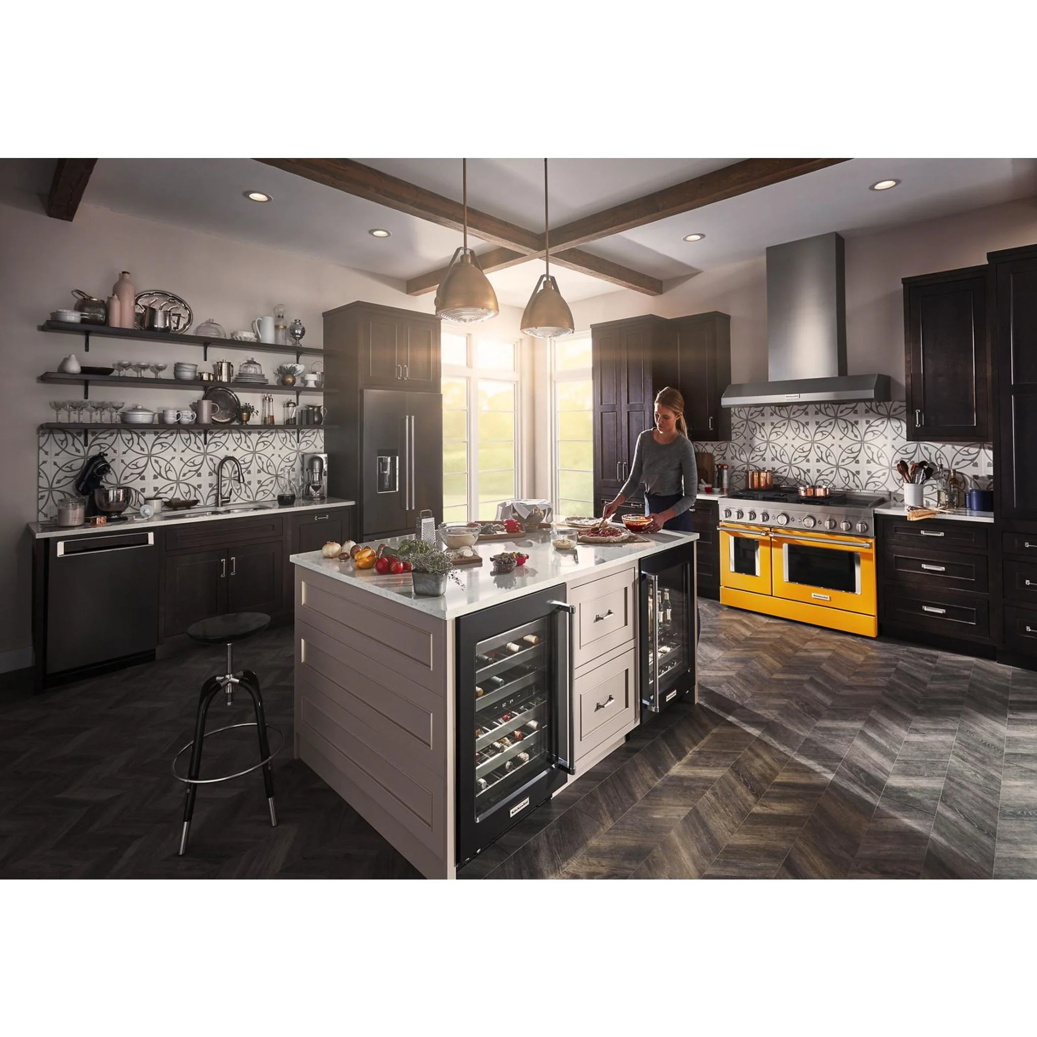 KitchenAid 48'' Smart Commercial-Style Gas Range with Griddle - Yellow Pepper (KFGC558JYP) - Image 52