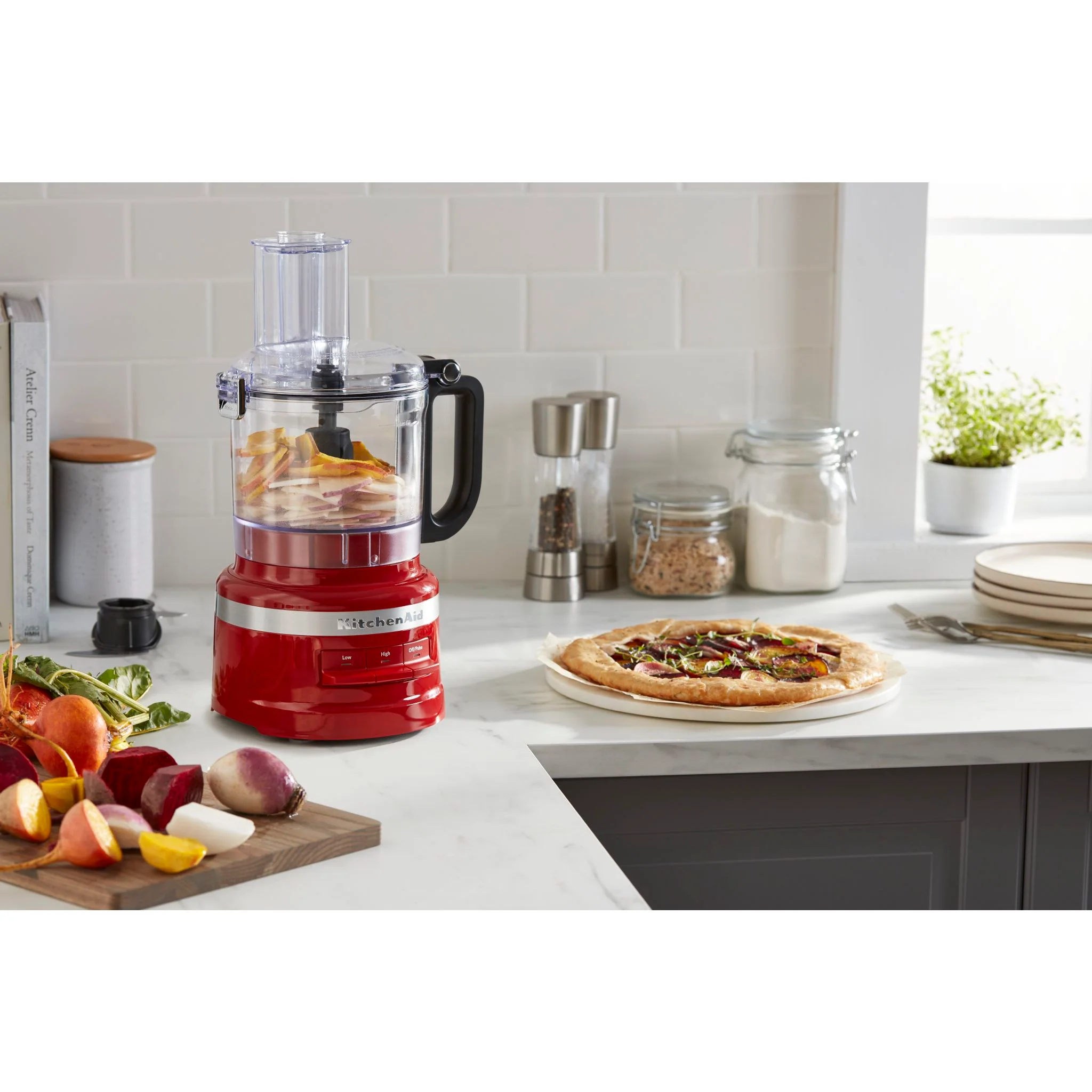 KitchenAid 7 Cup Food Processor (KFP0718ER) - Empire Red - Image 3