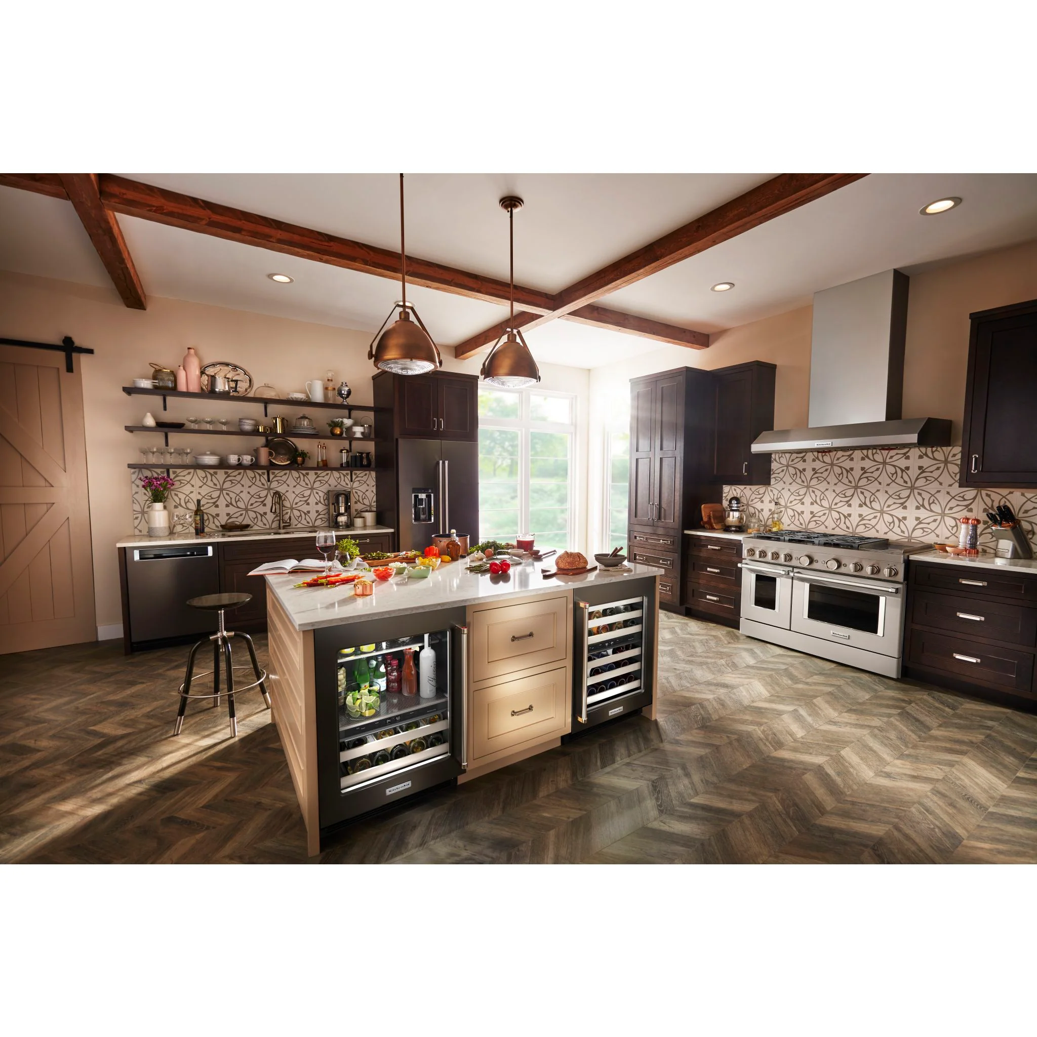 KitchenAid 24" Beverage Center with Glass Door and Metal-Front Racks and PrintShield Finish - Black Stainless Steel with PrintShield™ Finish (KUBL314KBS) - Image 10