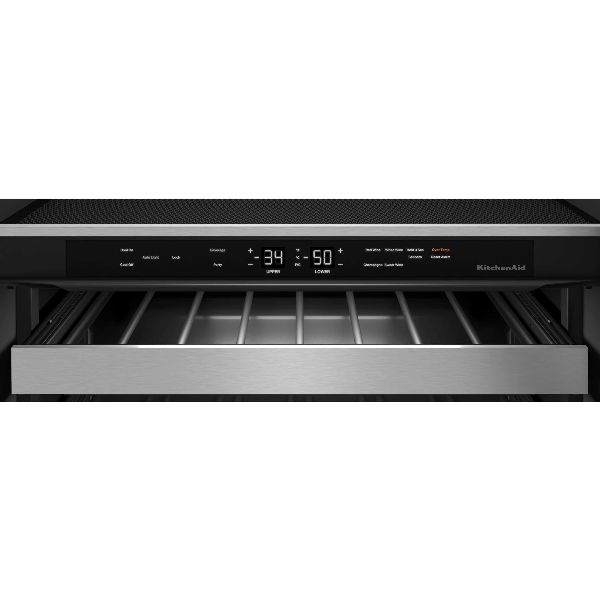 KitchenAid 24" Beverage Center with Glass Door and Metal-Front Racks and PrintShield Finish - Black Stainless Steel with PrintShield™ Finish (KUBL314KBS) - Image 3