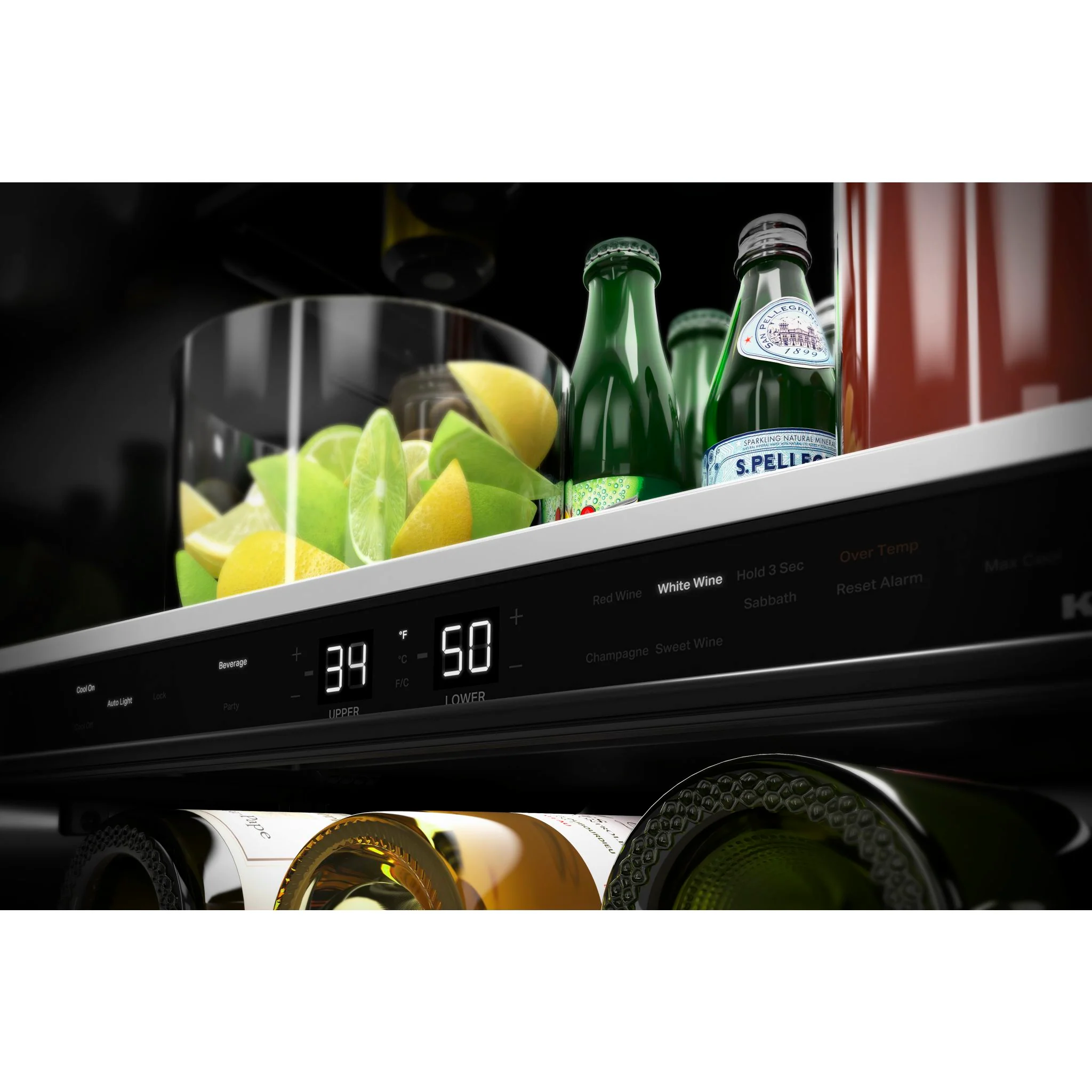 KitchenAid 24" Beverage Center with Glass Door and Metal-Front Racks and PrintShield Finish - Black Stainless Steel with PrintShield™ Finish (KUBL314KBS) - Image 6