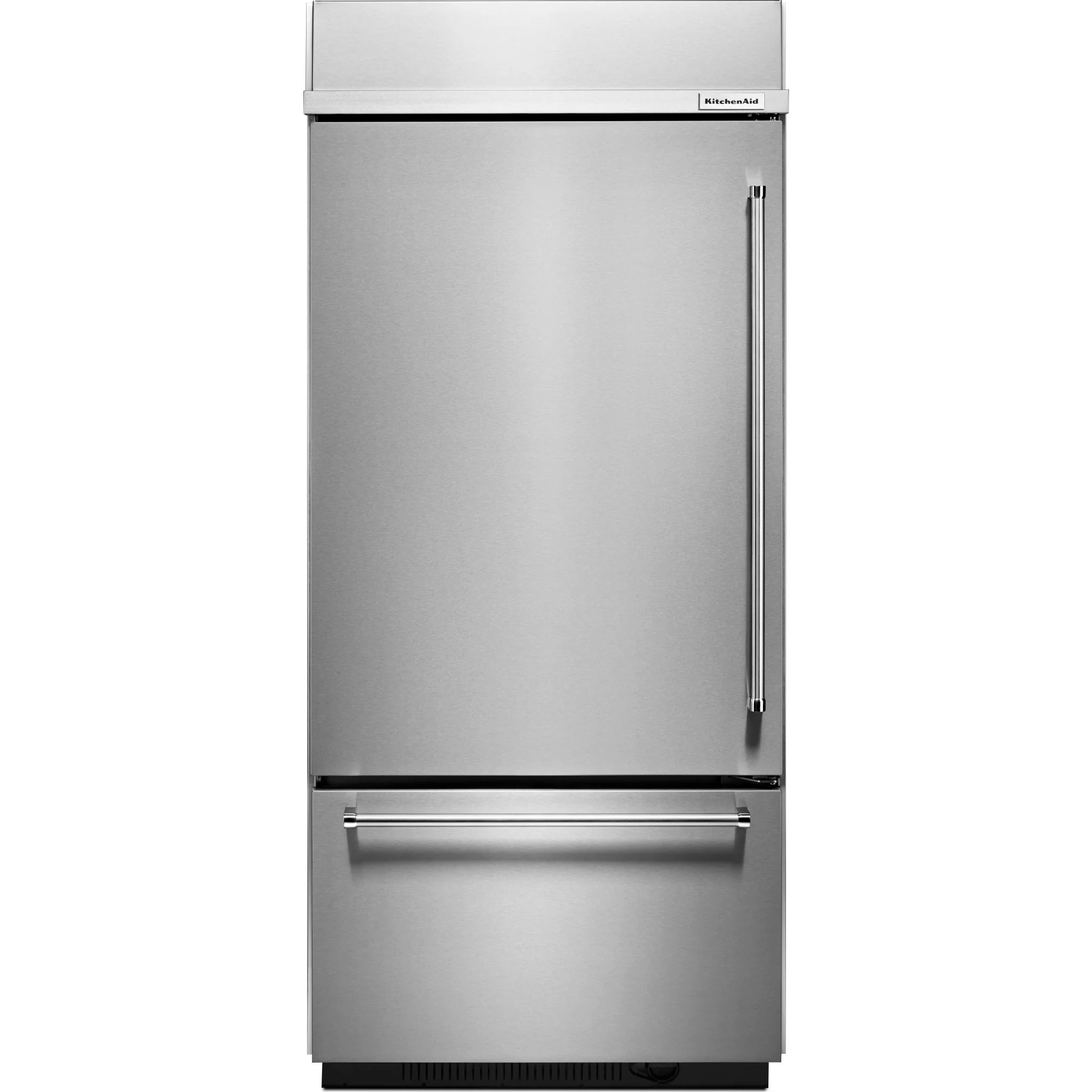 KitchenAid 20.9 cu.ft. 36" Width Built-In Stainless Bottom Mount Refrigerator with Platinum Interior Design - Stainless Steel (KBBL306ESS) - Image 16