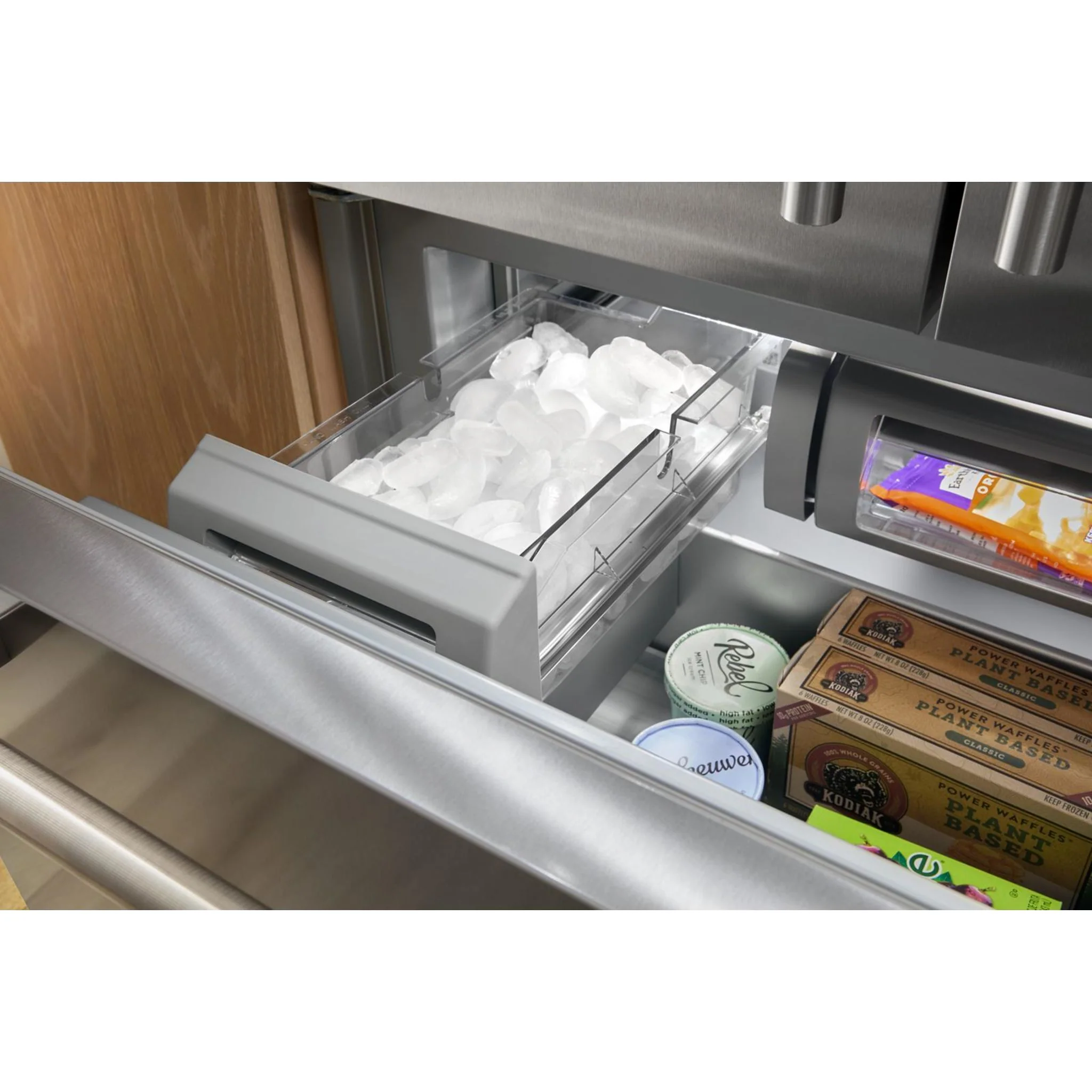 KitchenAid 20.8 Cu. Ft. 36" Built-In Bottom Mount Refrigerator with Platinum Interior -Stainless Steel with PrintShield™ Finish (KBBL336SPS) - Image 4