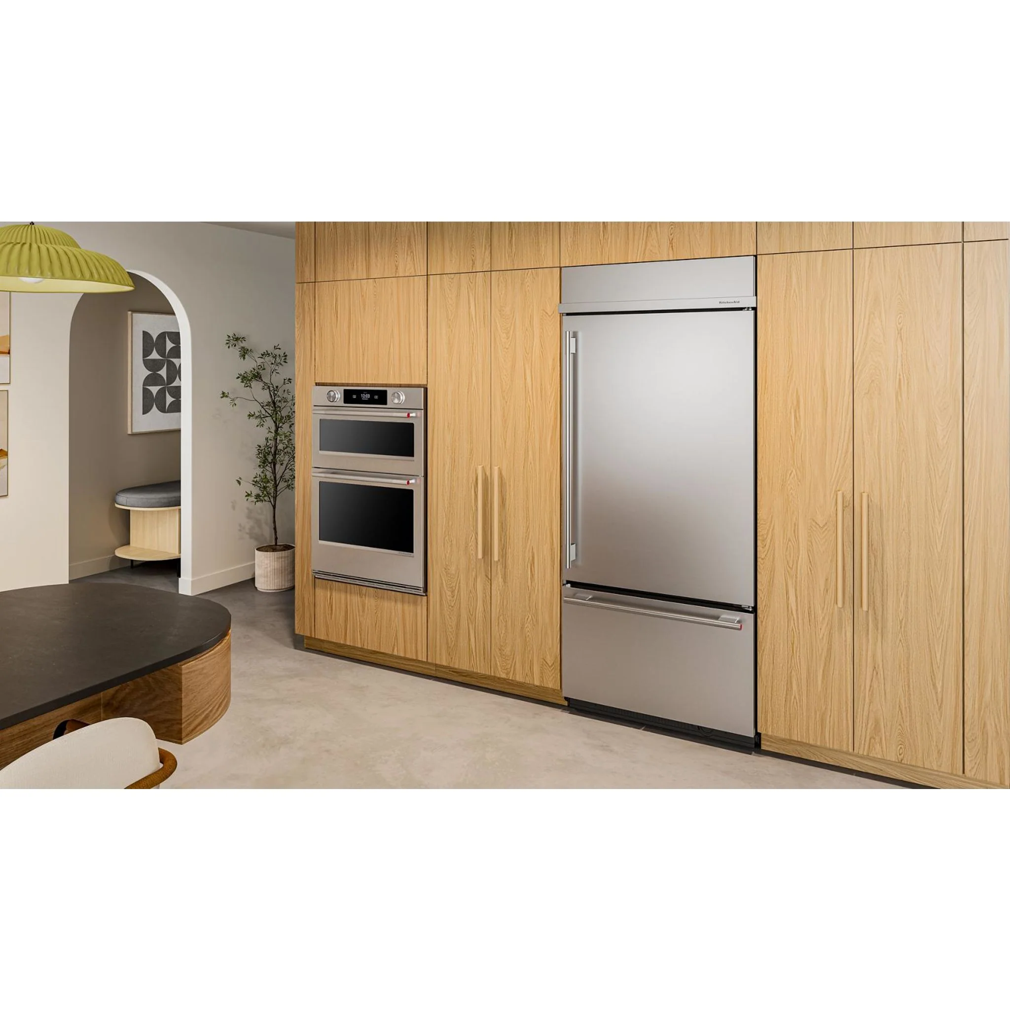 KitchenAid 20.8 Cu. Ft. 36" Built-In Bottom Mount Refrigerator with Platinum Interior -Stainless Steel with PrintShield™ Finish (KBBR336SPS) - Image 3