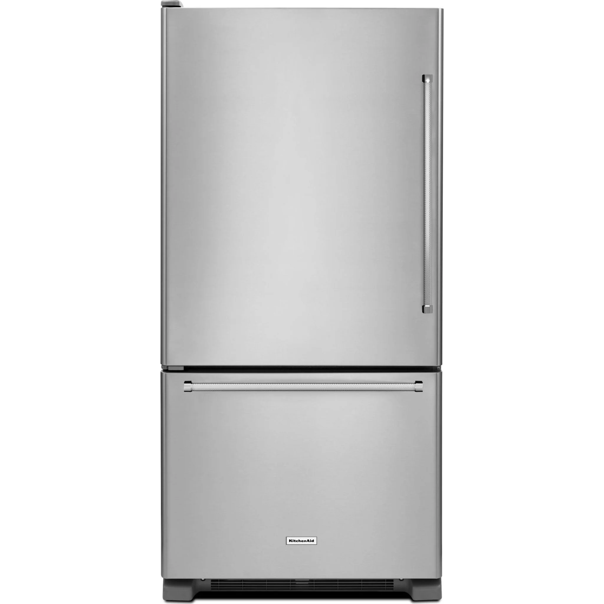 KitchenAid 22 cu.ft. 33" Width Full Depth Non Dispense Bottom Mount Refrigerator - Stainless Steel (KRBL102ESS) - Image 2