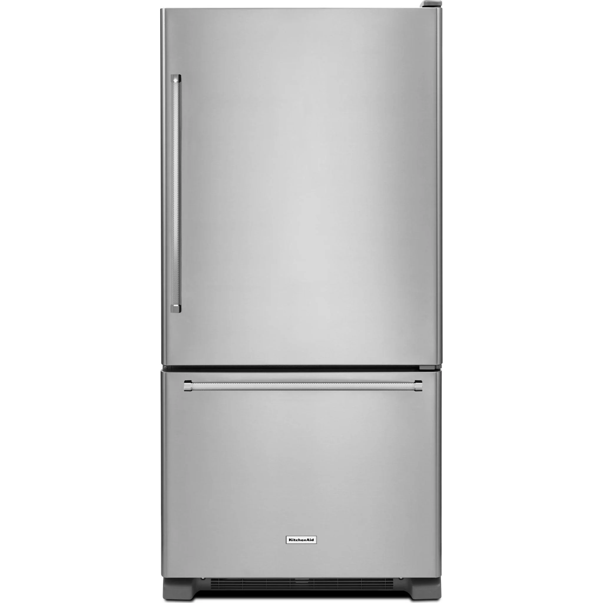 KitchenAid 22 cu.ft. 33" Width Full Depth Non Dispense Bottom Mount Refrigerator - Stainless Steel (KRBR102ESS)