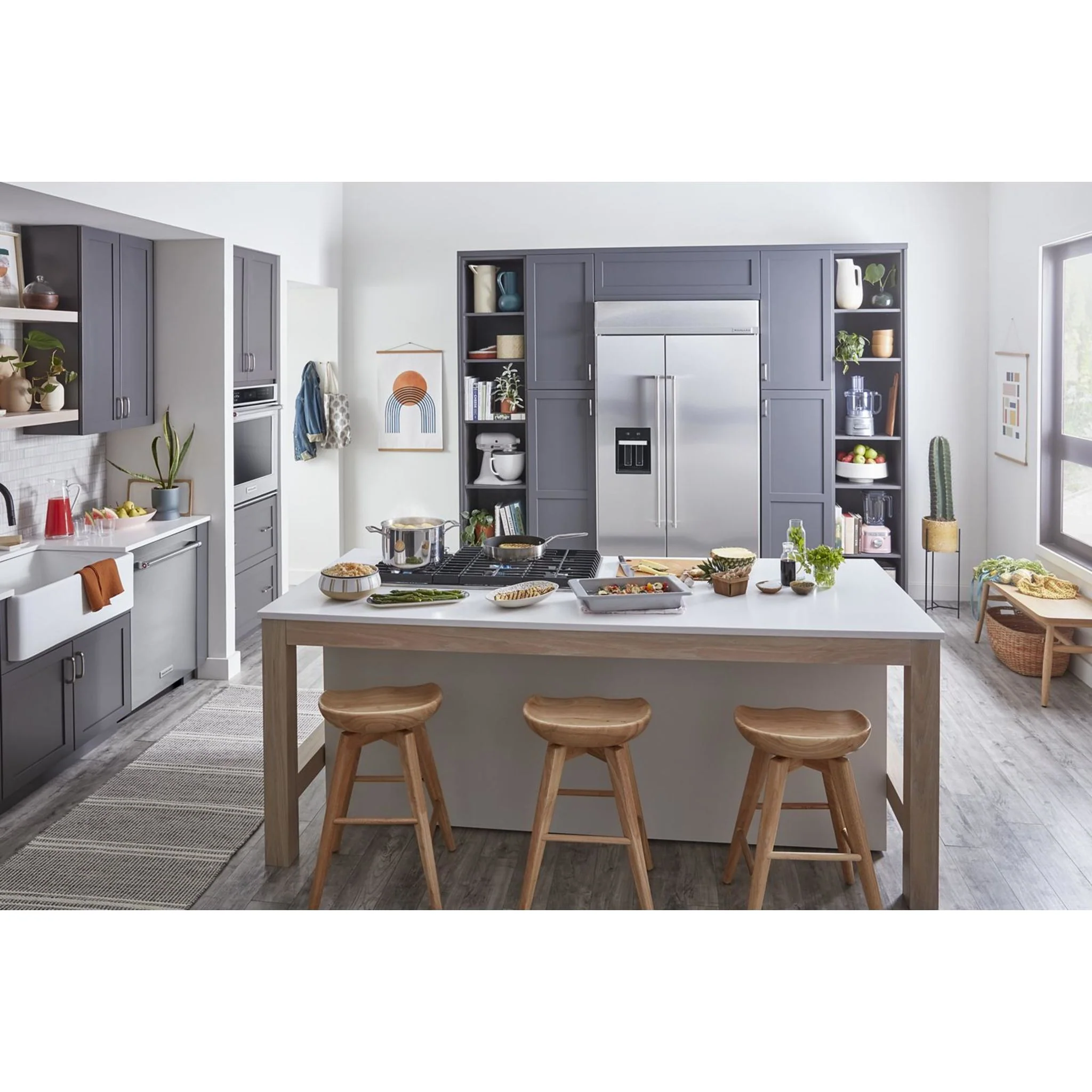 KitchenAid 25.1 cu.ft. 42" Built-In Side-by-Side Refrigerator with Ice and Water Dispenser - Stainless Steel with PrintShield™ Finish (KBSD702MPS) - Image 13