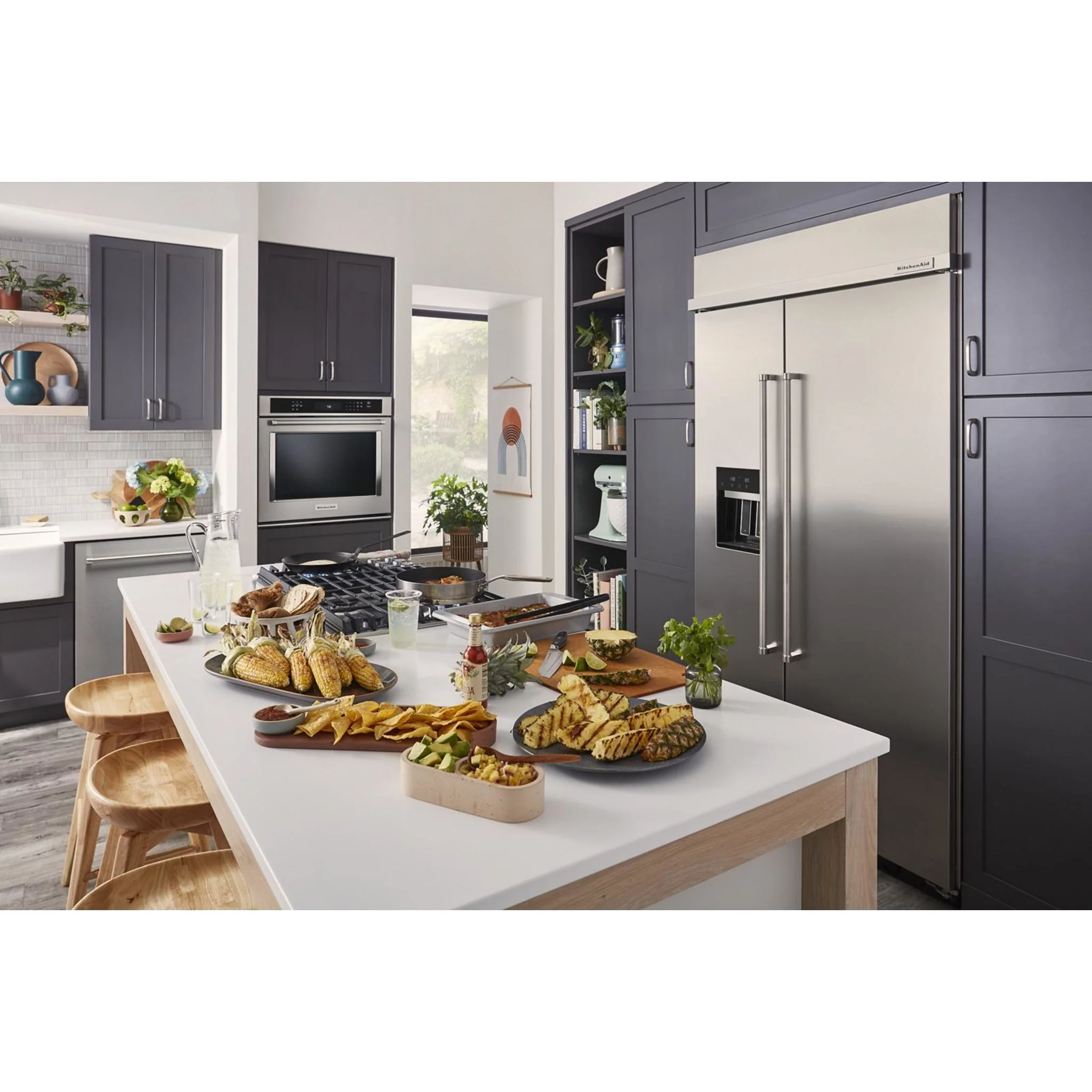 KitchenAid 25.1 cu.ft. 42" Built-In Side-by-Side Refrigerator with Ice and Water Dispenser - Stainless Steel with PrintShield™ Finish (KBSD702MPS) - Image 19
