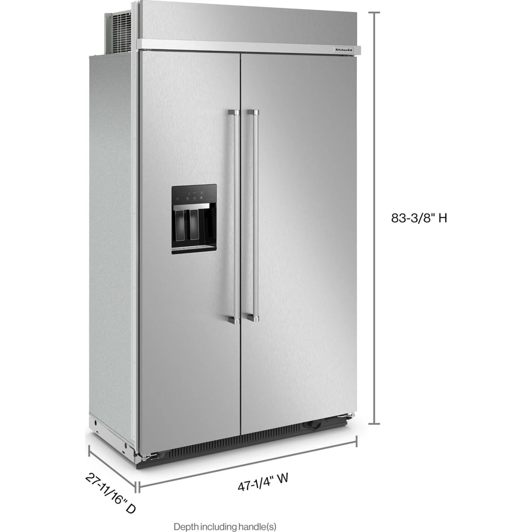 KitchenAid 29.4 cu.ft. 48" Built-In Side-by-Side Refrigerator with Ice and Water Dispenser - Stainless Steel (KBSD708MSS) - Image 32