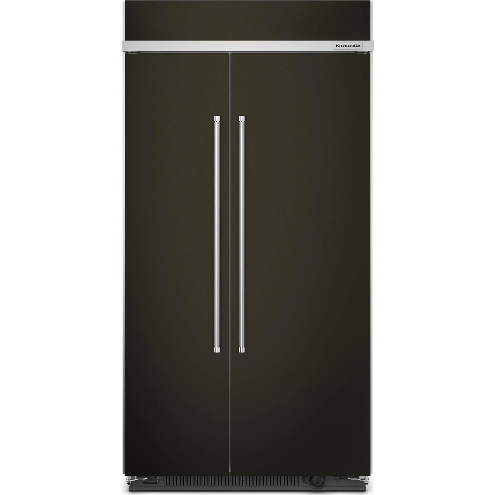 KitchenAid 25.5 Cu Ft. 42" Built-In Side-by-Side Refrigerator with PrintShield Finish - Black Stainless Steel with PrintShield™ Finish (KBSN702MBS)
