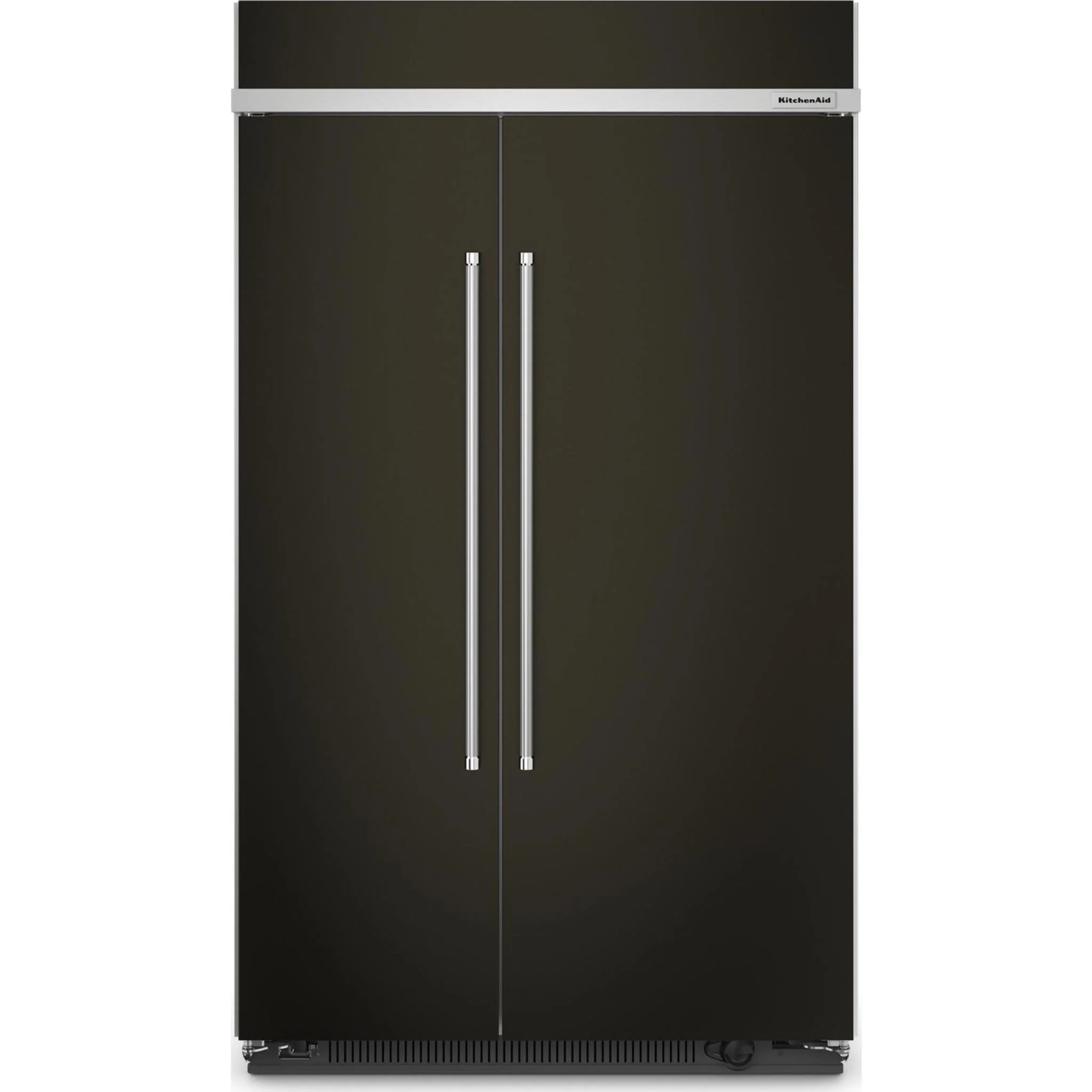 KitchenAid 30 cu.ft. 48" Built-In Side-by-Side Refrigerator with PrintShield Finish - Black Stainless Steel with PrintShield™ Finish (KBSN708MBS)