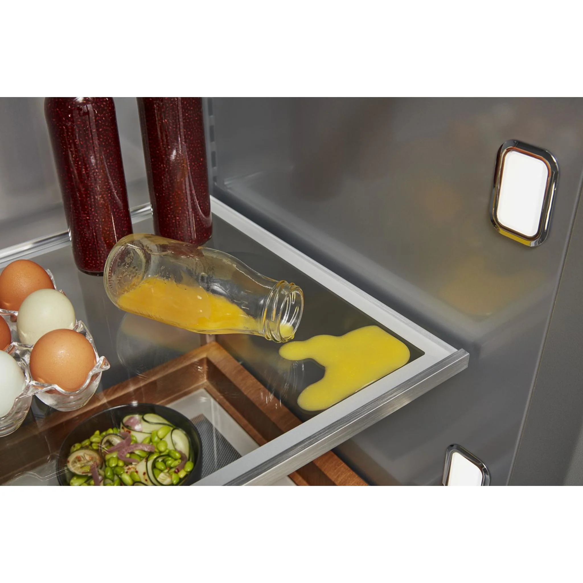 KitchenAid 30 cu.ft. 48" Built-In Side-by-Side Refrigerator with PrintShield Finish - Black Stainless Steel with PrintShield™ Finish (KBSN708MBS) - Image 2