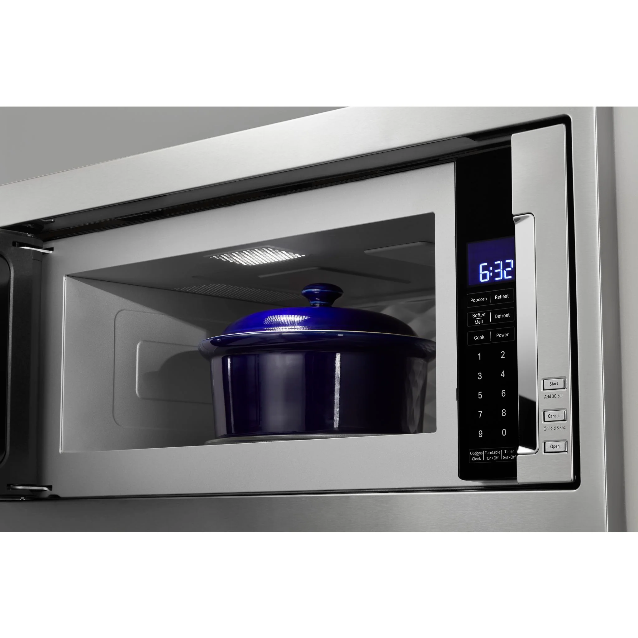 KitchenAid 900 Watt Built-In Low Profile Microwave with Slim Trim Kit -Stainless Steel (YKMBT5011KS) - Image 7