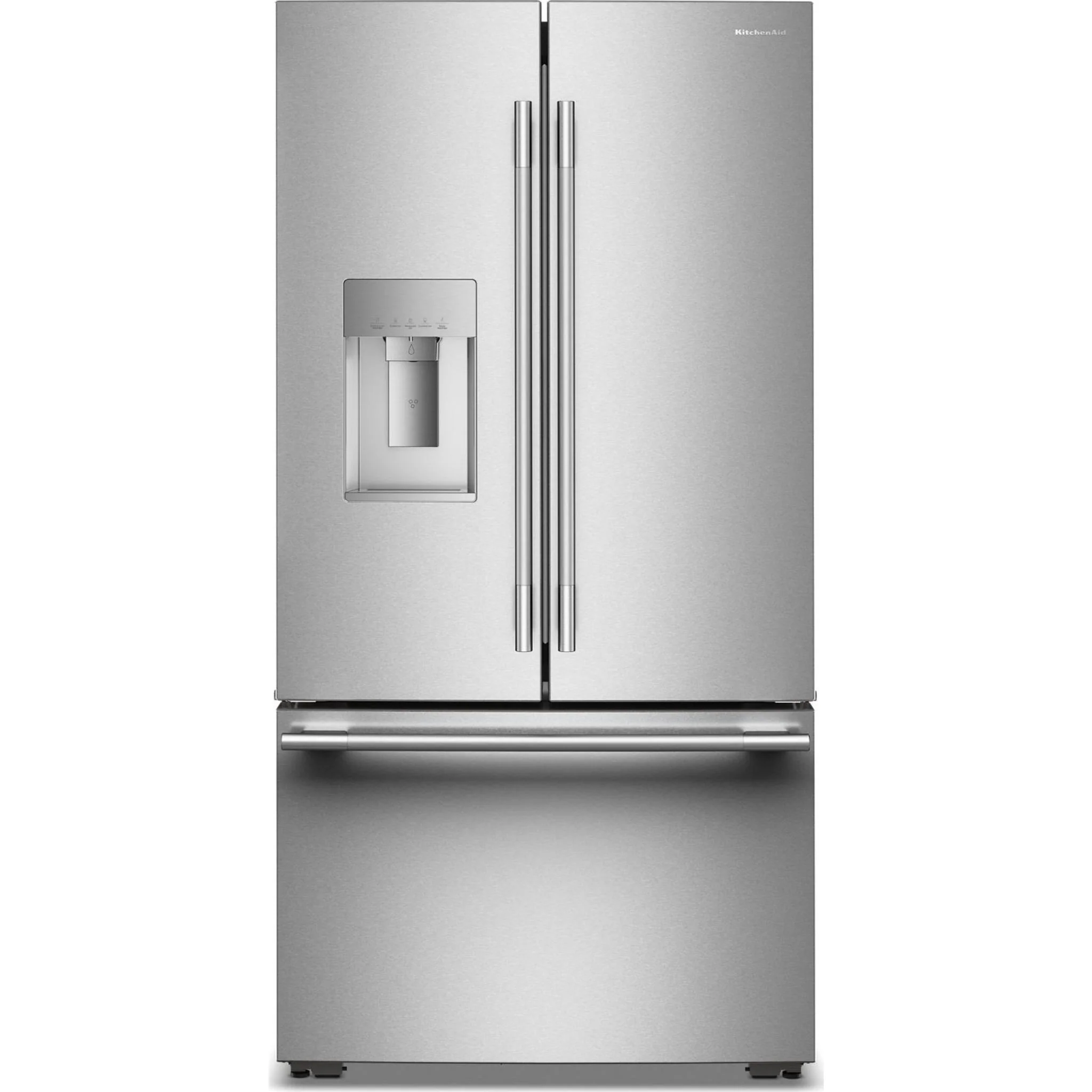 KitchenAid Counter-Depth French Door Refrigerator with External Water Dispenser - PrintShield™ Stainless (KRFC736SPS)
