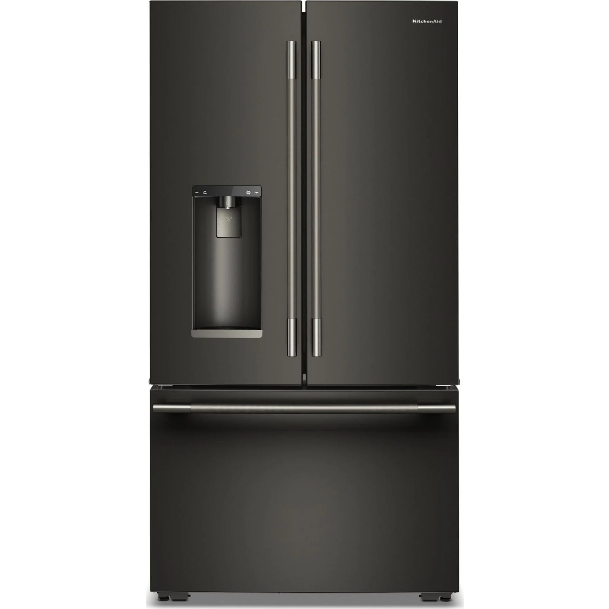 KitchenAid Counter-Depth French Door Refrigerator with Intelligent Auto Fill Black Ore (KRFC536SBE)
