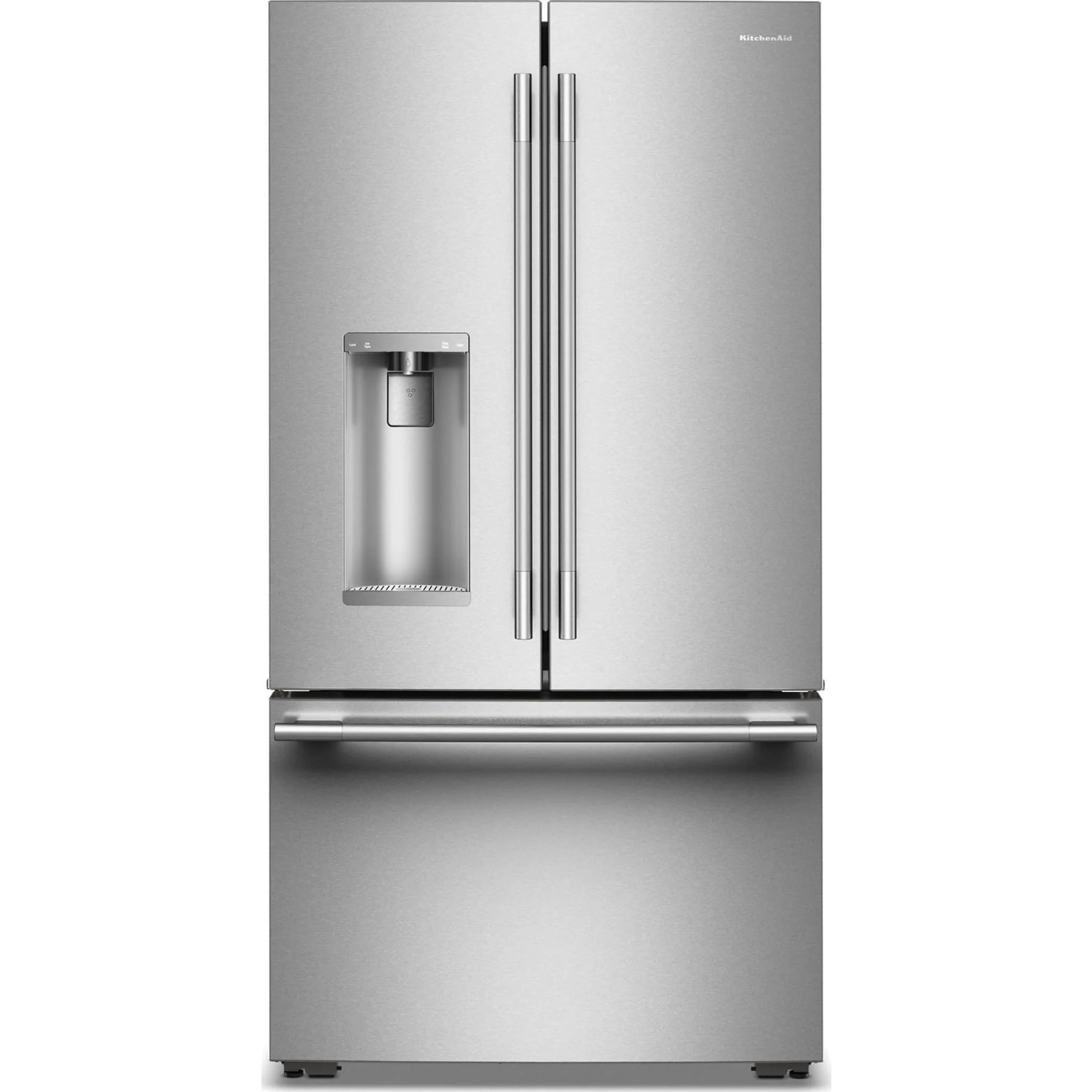 KitchenAid Counter-Depth French Door Refrigerator with Intelligent Auto Fill PrintShield™ Stainless (KRFC536SPS)
