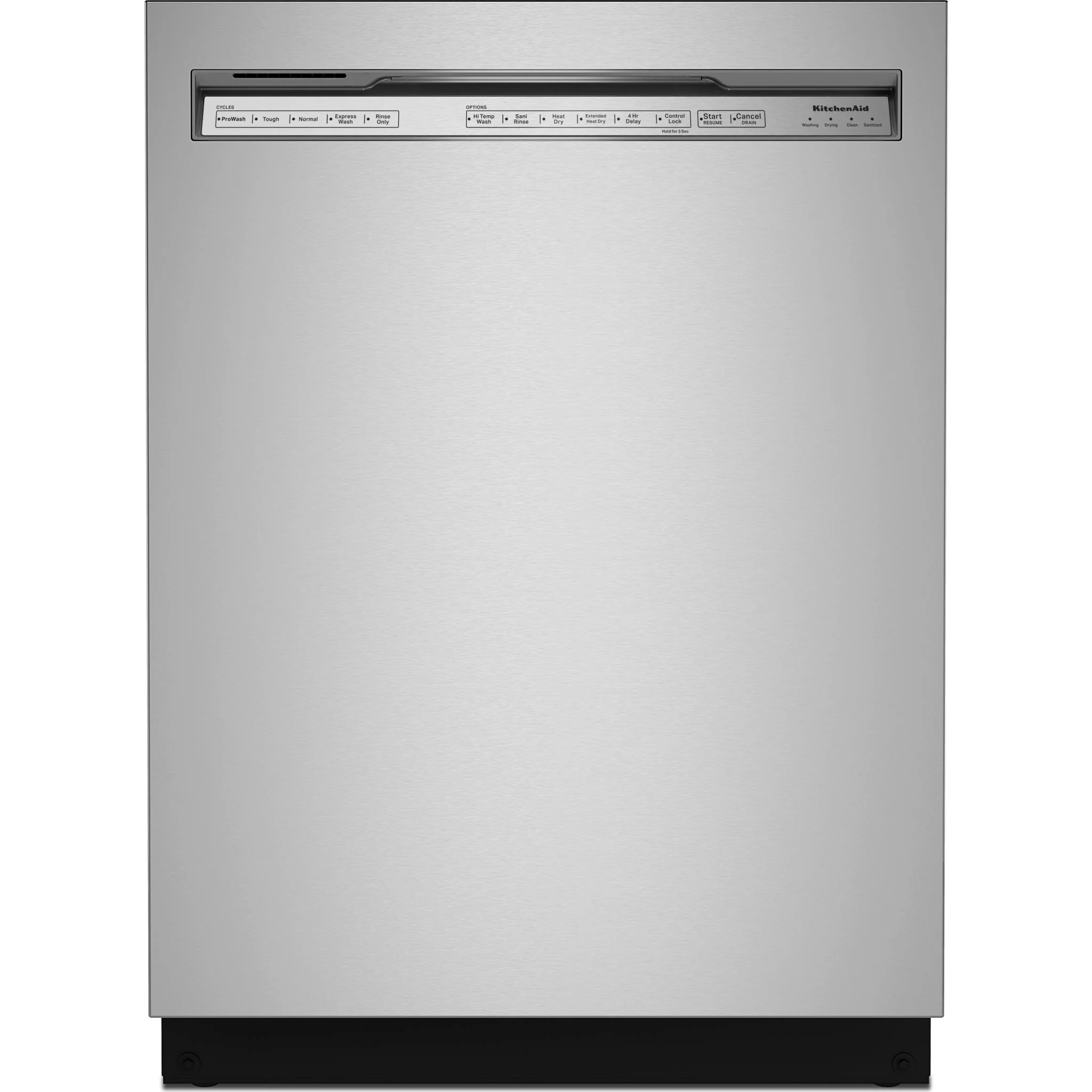 KitchenAid 47 dBA Two-Rack Dishwasher in PrintShield Finish with ProWash Cycle - Stainless Steel (KDFE104KPS)