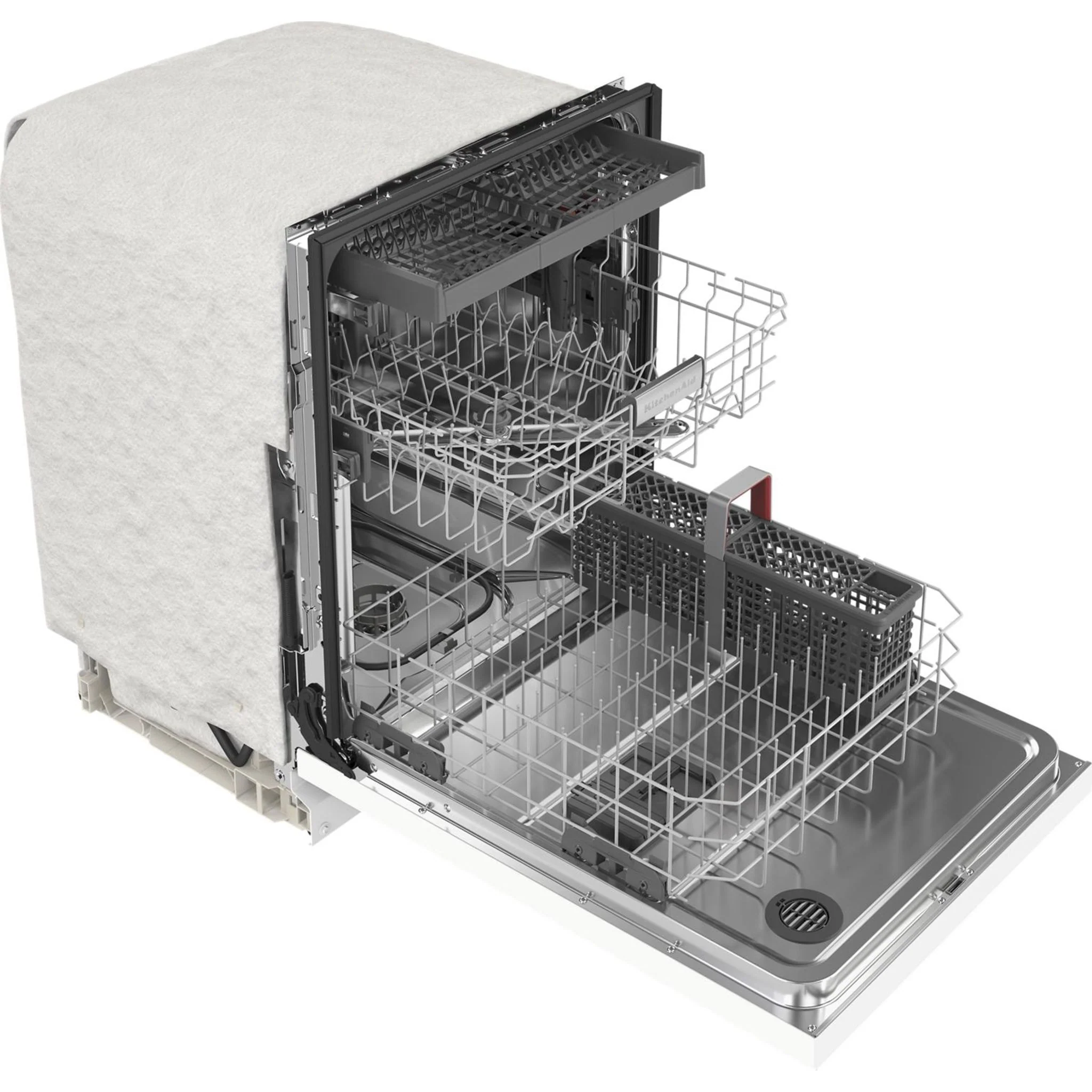 KitchenAid 39 dBA Dishwasher with Third Level Utensil Rack - White (KDFE204KWH) - Image 2