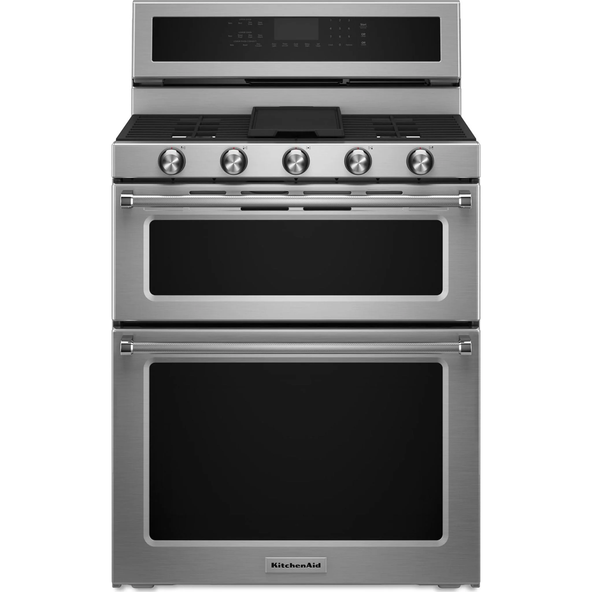 KitchenAid 30-Inch 5 Burner Gas Double Oven Convection Range -Stainless Steel (KFGD500ESS) - Image 13