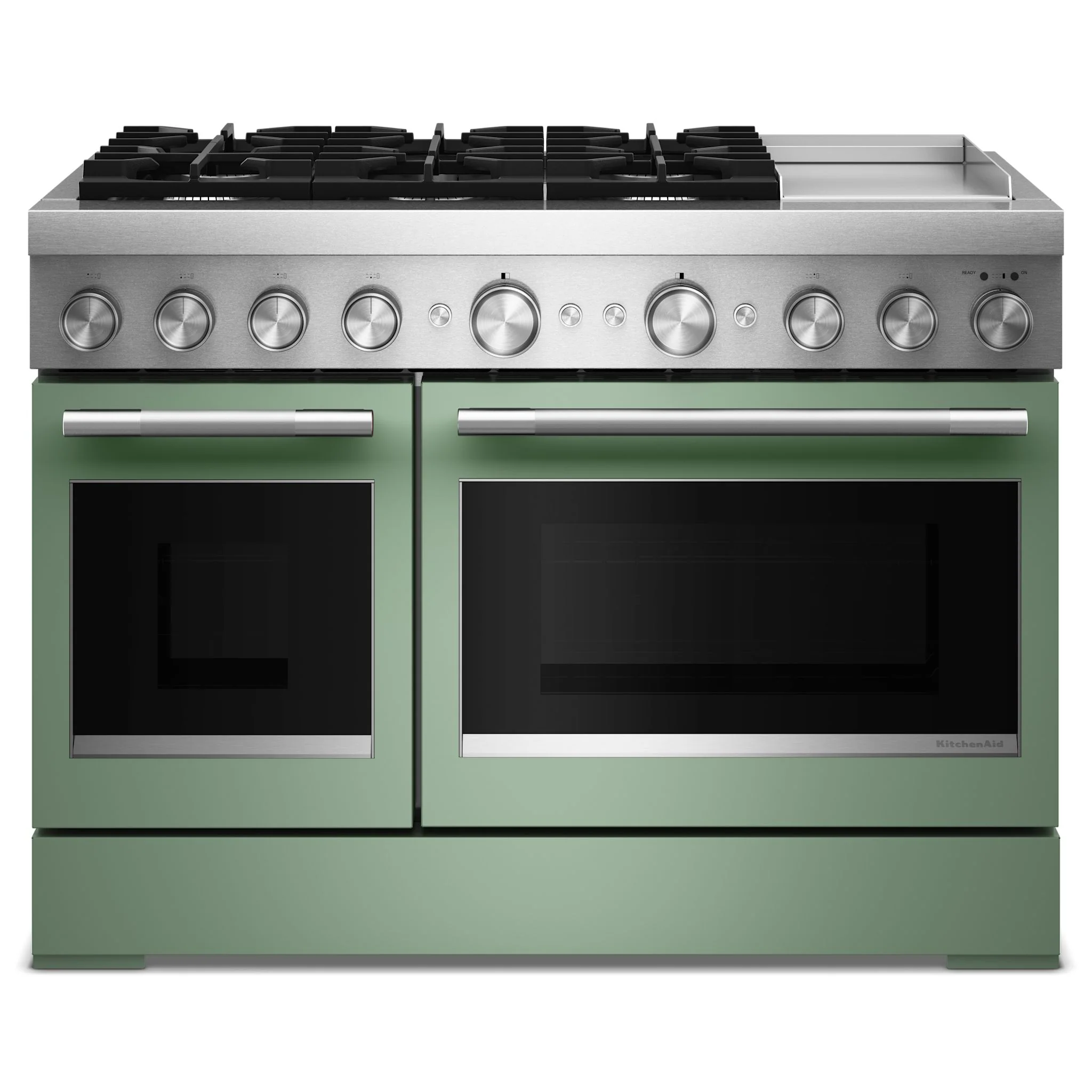 KitchenAid 48-Inch 6 Burner Commercial-Style Dual Fuel Range with Griddle -Cardamom (KFDD948SDC)