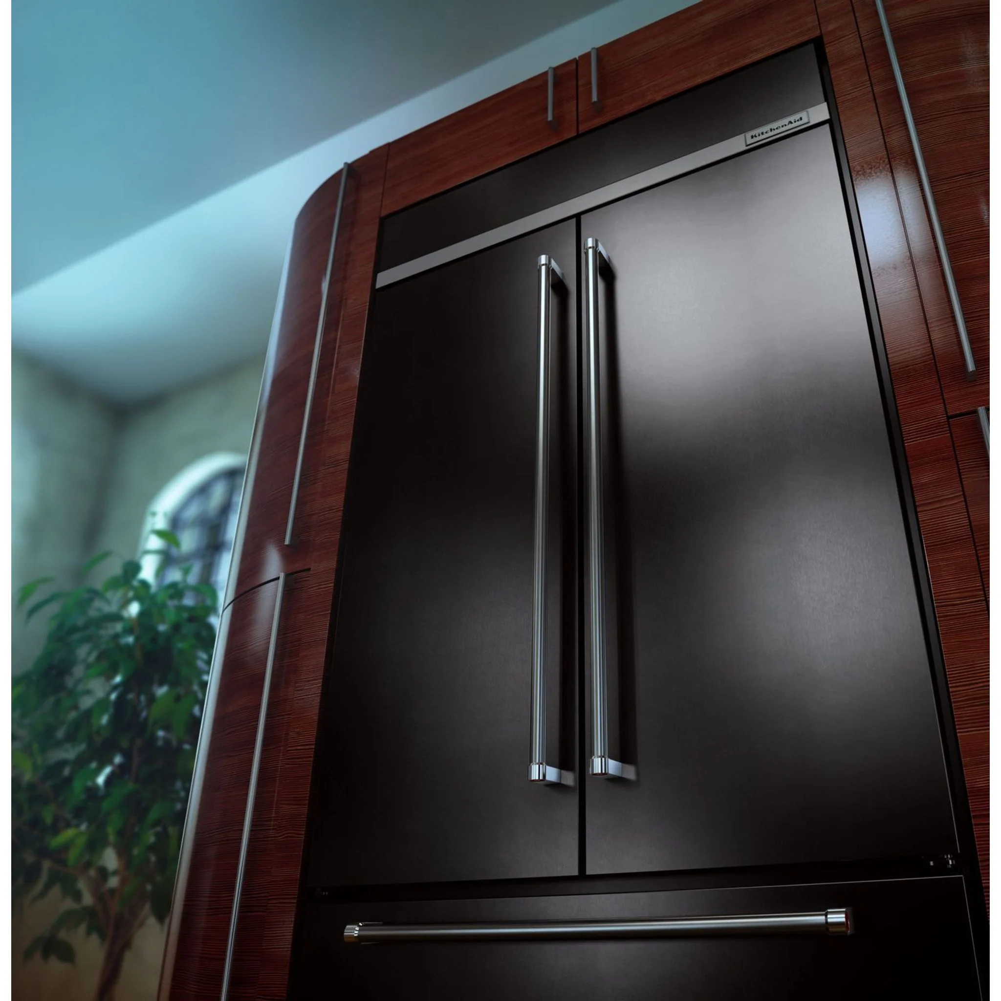 KitchenAid 24.2 cu.ft. 42" Width Built-In Stainless French Door Refrigerator with Platinum Interior Design - Black Stainless Steel with PrintShield™ Finish (KBFN502EBS) - Image 10