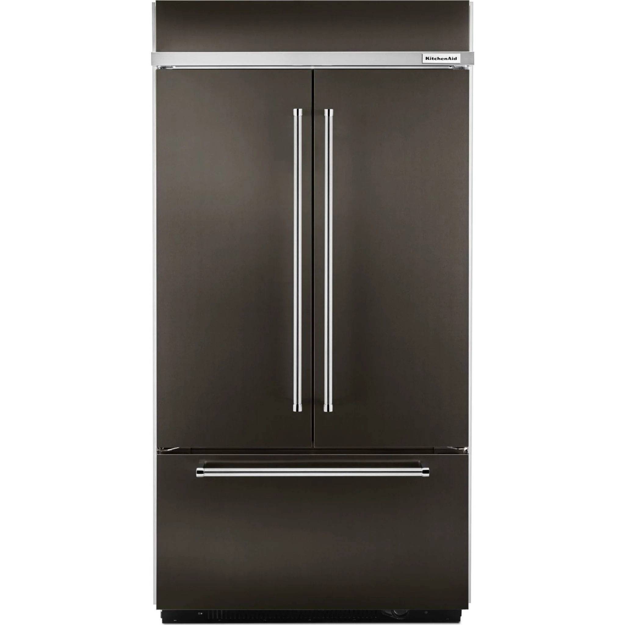 KitchenAid 24.2 cu.ft. 42" Width Built-In Stainless French Door Refrigerator with Platinum Interior Design - Black Stainless Steel with PrintShield™ Finish (KBFN502EBS) - Image 2