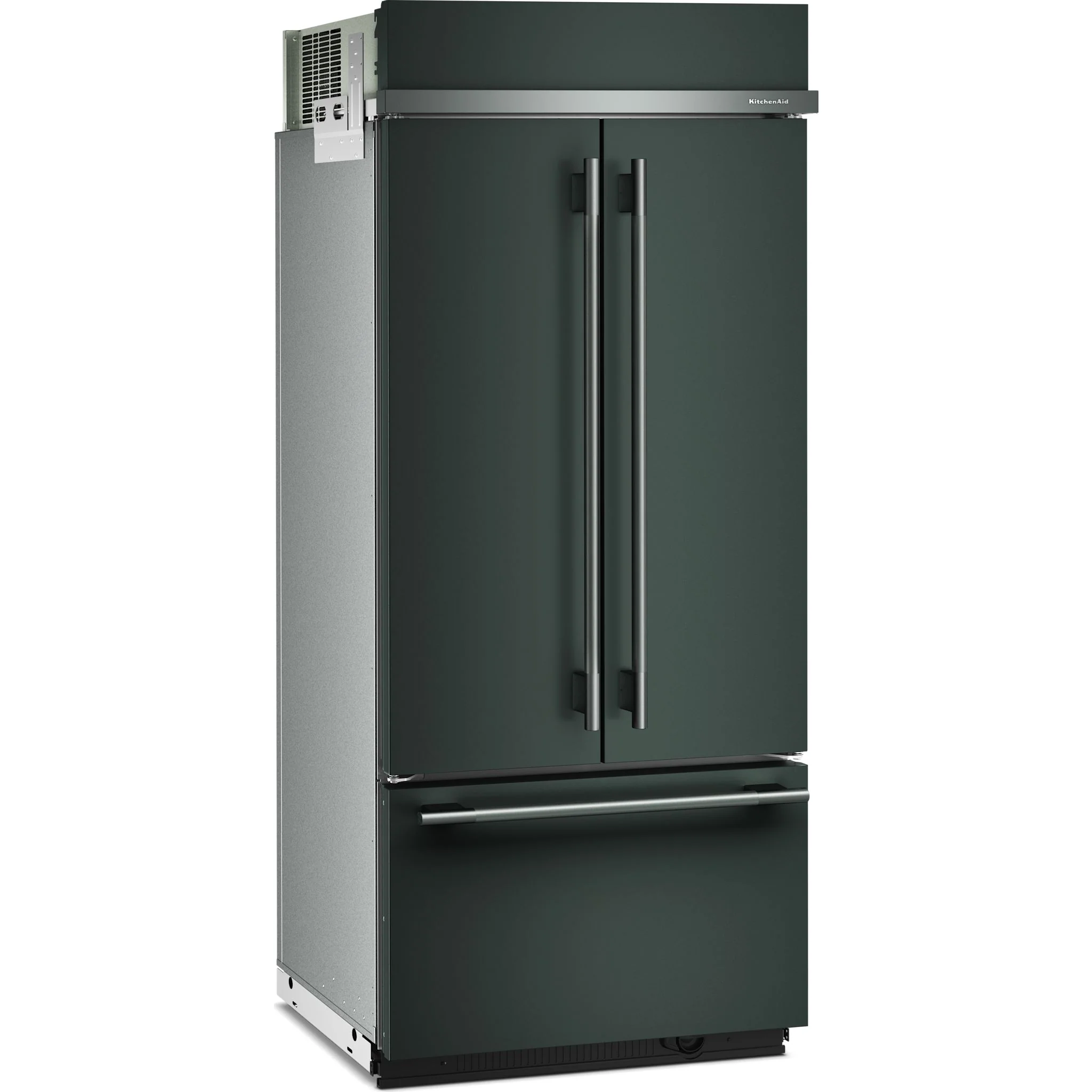 KitchenAid 20.8 Cu. Ft. 36" Built-In French Door Bottom Mount Refrigerator with Platinum Interior - Juniper (KBFN536SJP) - Image 4