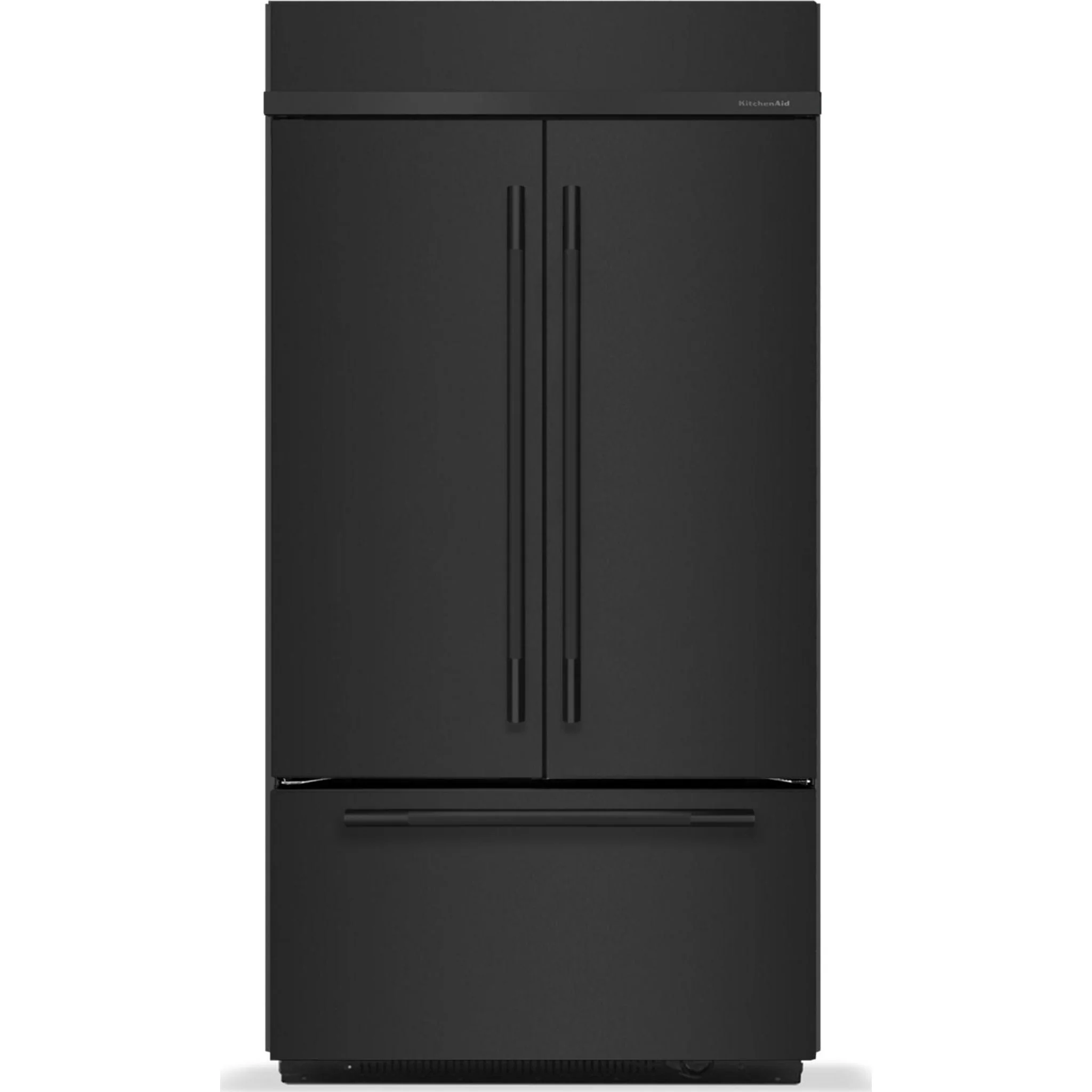 KitchenAid 24.2 Cu. Ft. 42" Built-In French Door Bottom Mount Refrigerator with Platinum Interior - Black Ore (KBFN542SBE)