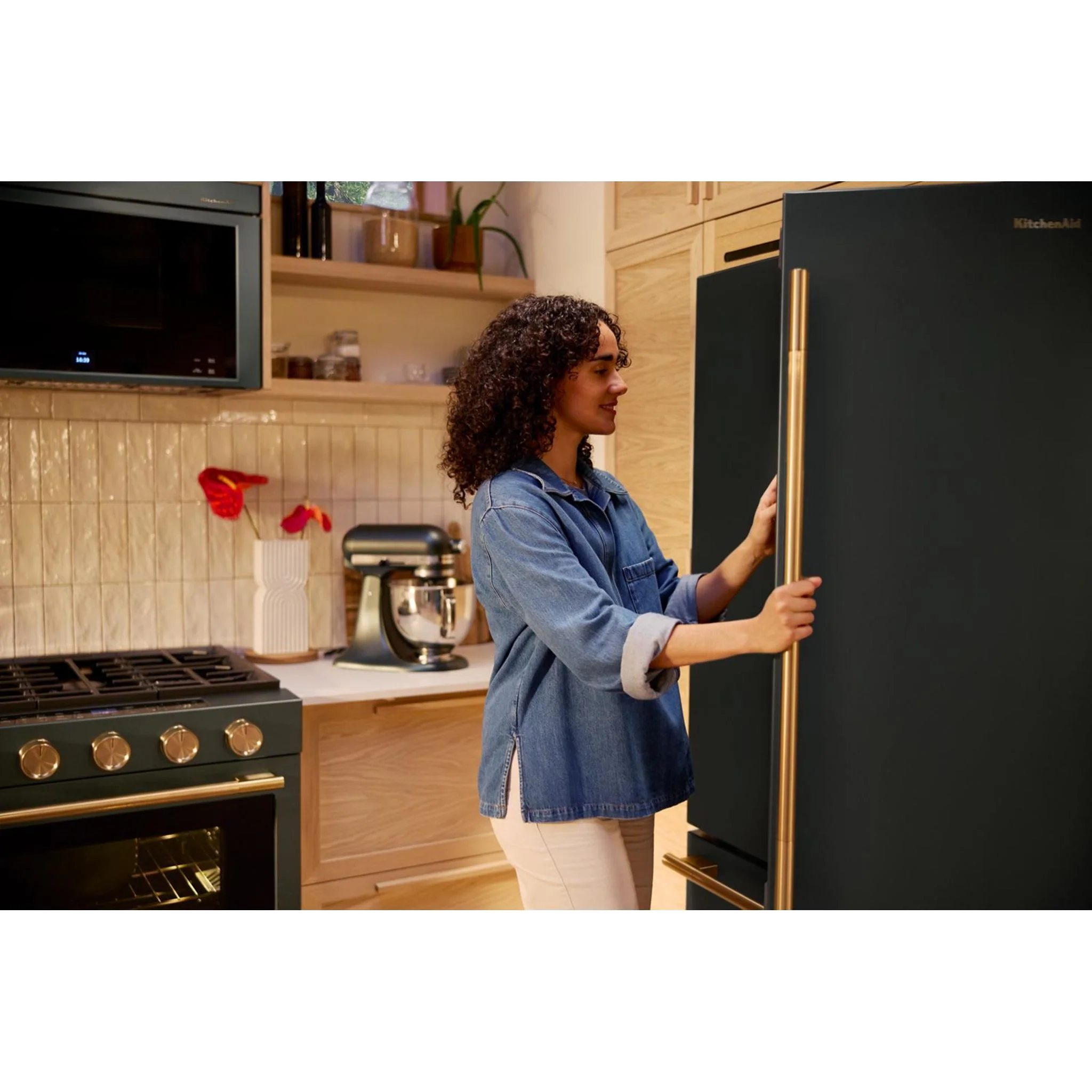 KitchenAid 24 cu. ft. 36-Inch Width Counter-Depth French Door Refrigerator with Interior Dispense -Juniper (KRFC236SJP) - Image 7