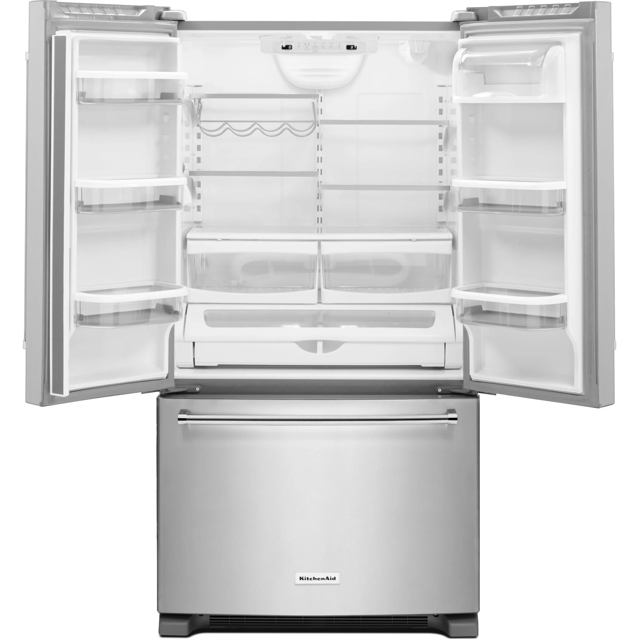 KitchenAid  20 cu.ft. 36" Width Counter-Depth French Door Refrigerator with Interior Dispense (KRFC300ESS) - Image 2