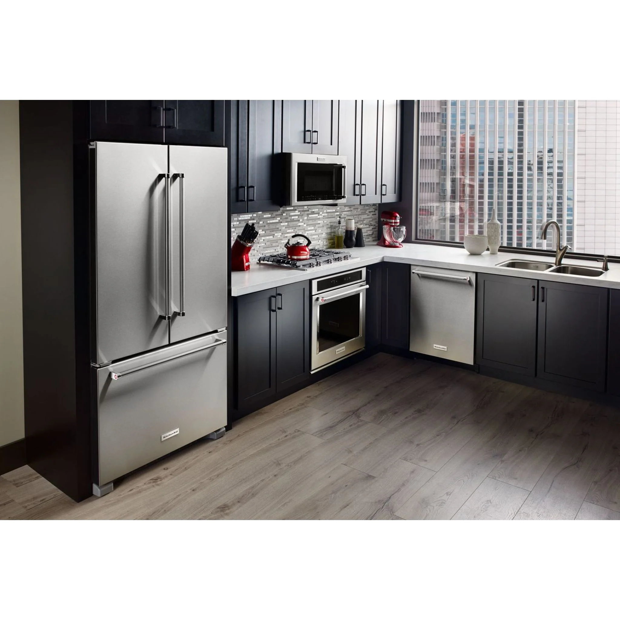 KitchenAid  20 cu.ft. 36" Width Counter-Depth French Door Refrigerator with Interior Dispense (KRFC300ESS) - Image 9