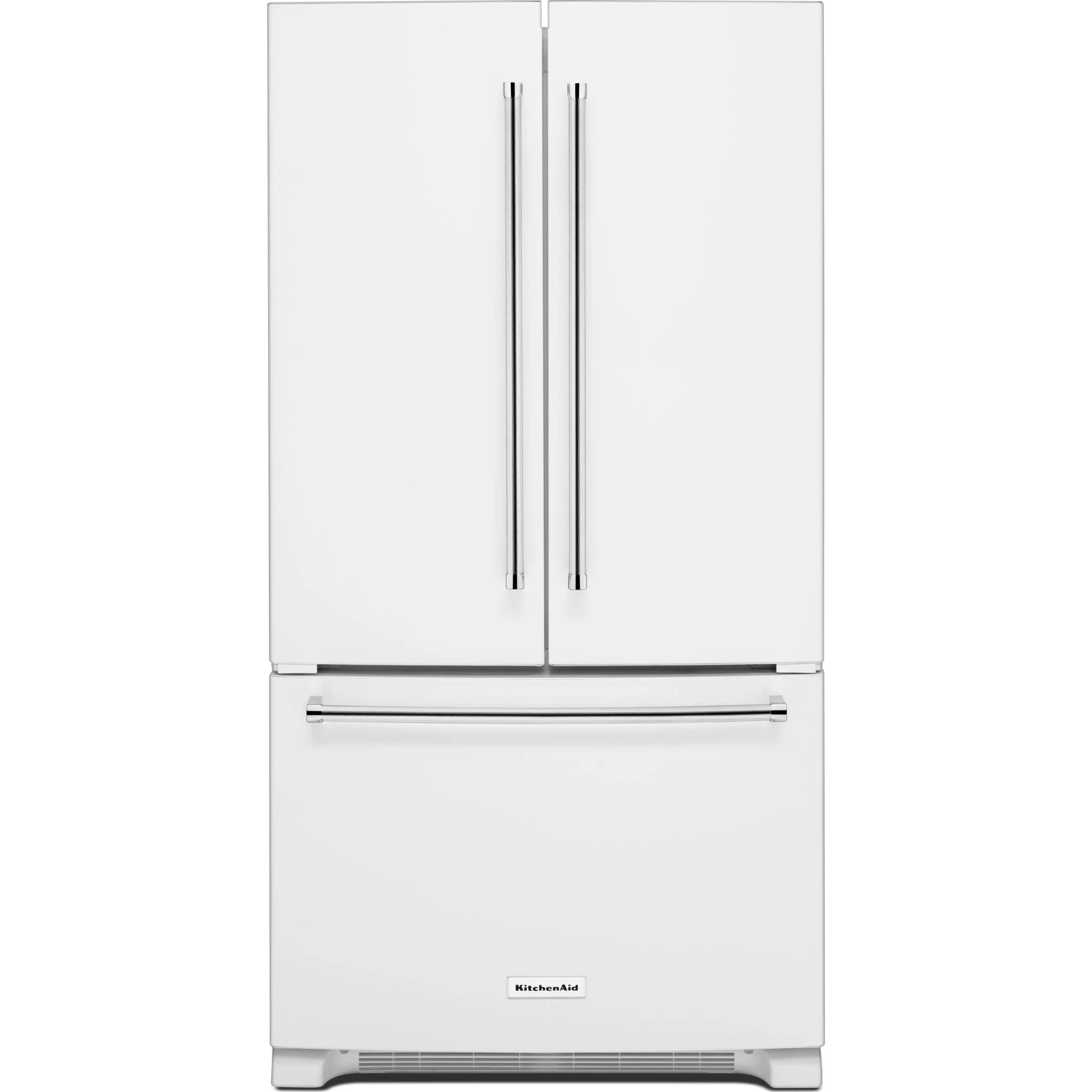 KitchenAid 20 cu. ft. 36" Width Counter-Depth French Door Refrigerator with Interior Dispense (KRFC300EWH)